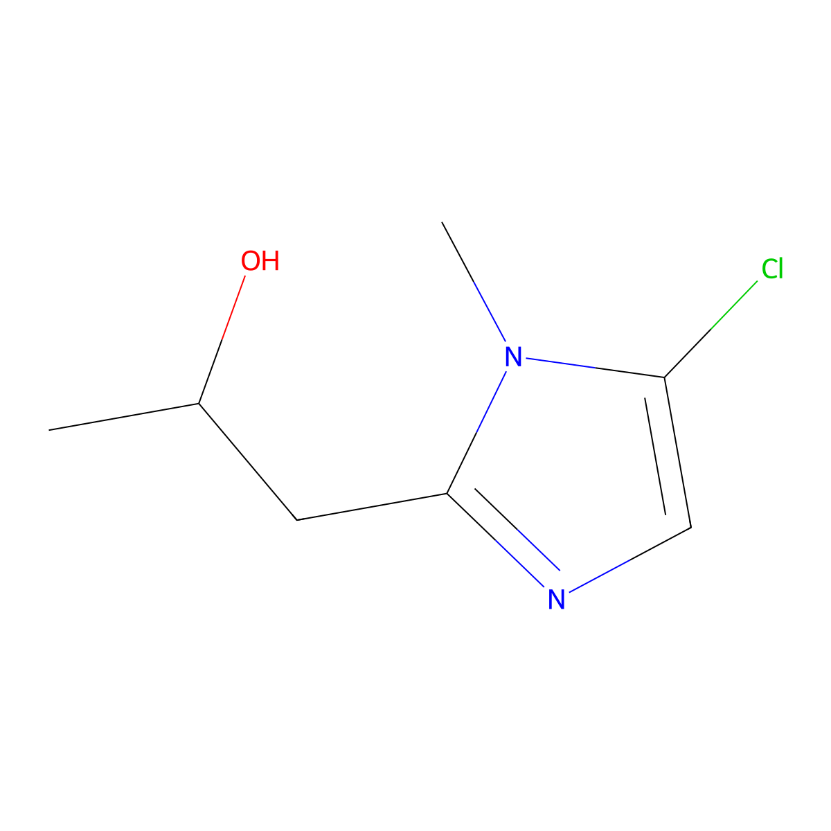 1-(5-chloro-1-methyl-1H-imidazol-2-yl)propan-2-ol molecular structure, CAS 2274037-36-2
