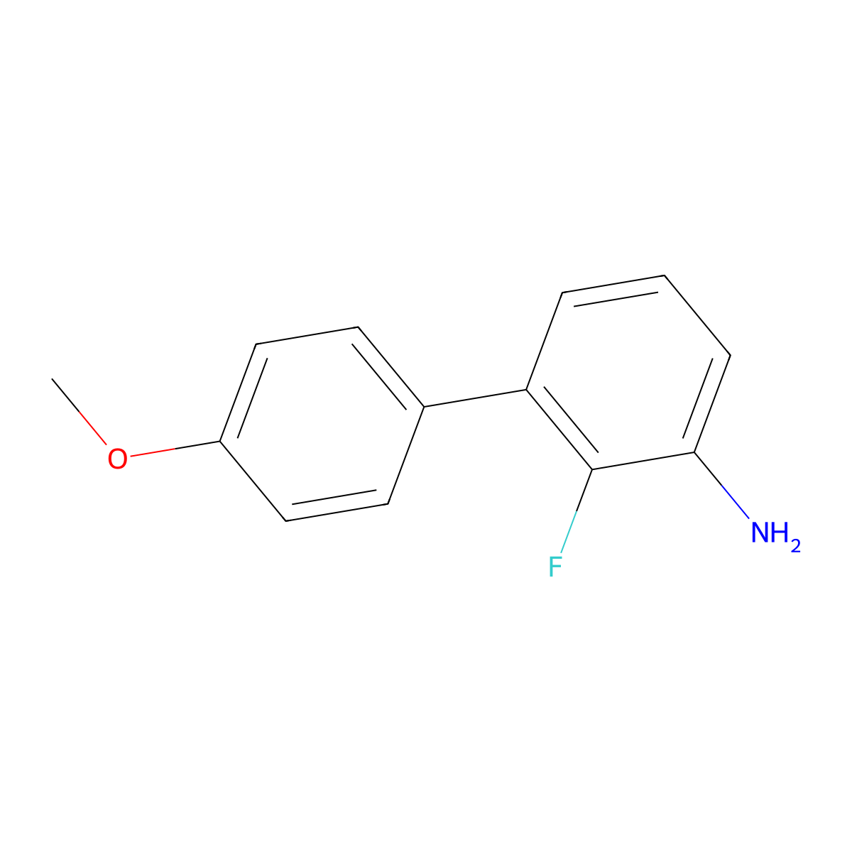 2-Fluoro-4'-methoxy-[1,1'-biphenyl]-3-amine molecular structure, CAS 2274046-24-9