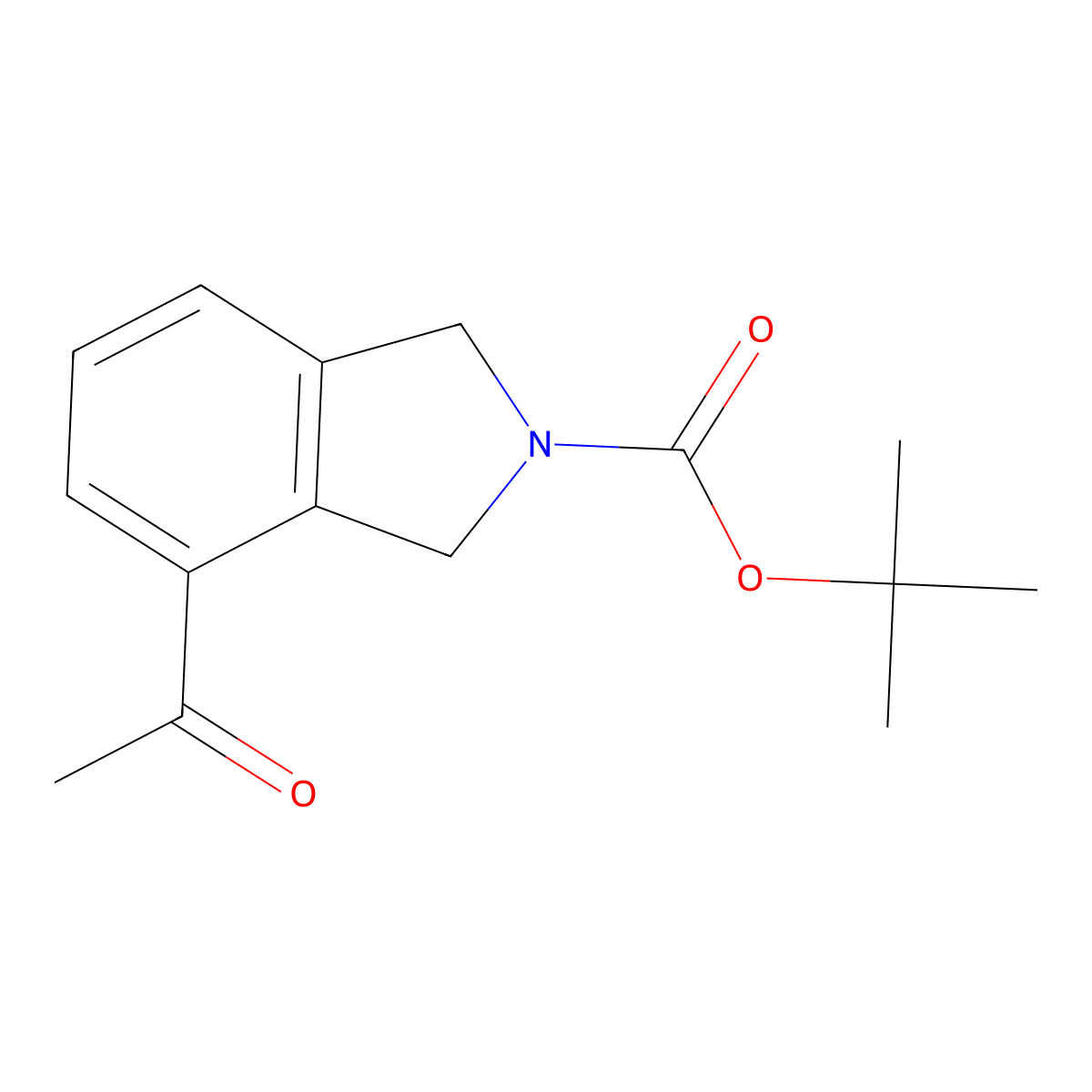 tert-butyl 4-acetyl-2,3-dihydro-1H-isoindole-2-carboxylate molecular structure, CAS 2274091-79-9