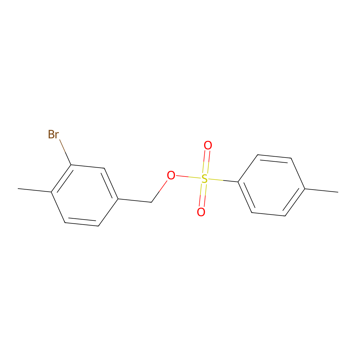 (3-Bromo-4-methylphenyl)methyl 4-methylbenzene-1-sulfonate molecular structure, CAS 2274099-17-9