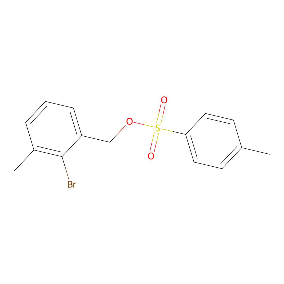 (2-Bromo-3-methylphenyl)methyl 4-methylbenzene-1-sulfonate molecular structure, CAS 2274099-30-6