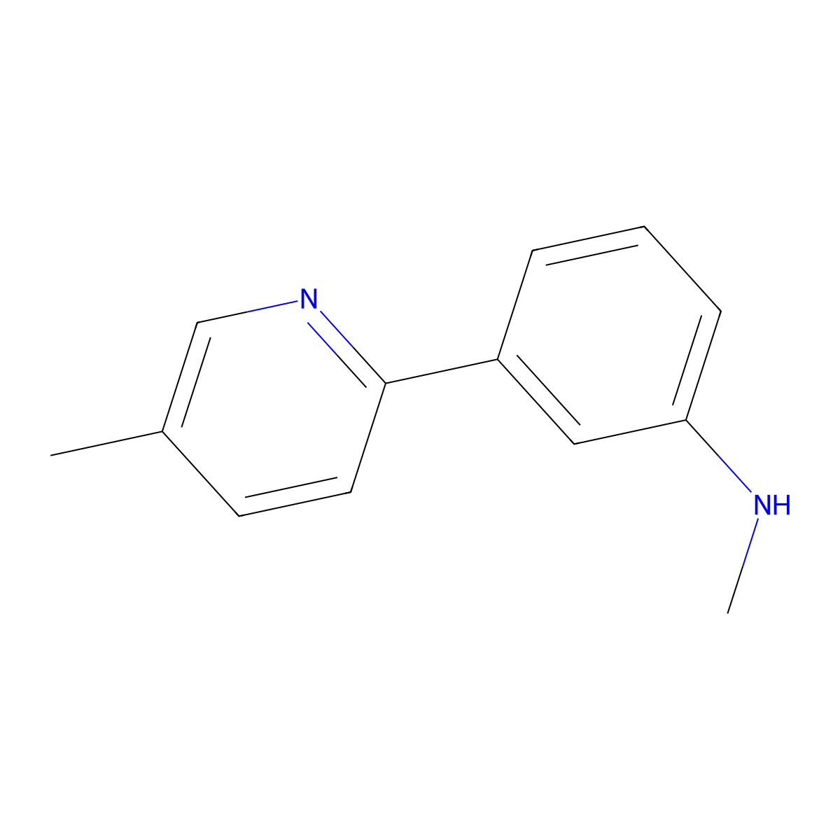 N-Methyl-3-(5-methyl-2-pyridinyl)benzenamine molecular structure, CAS 2274181-64-3