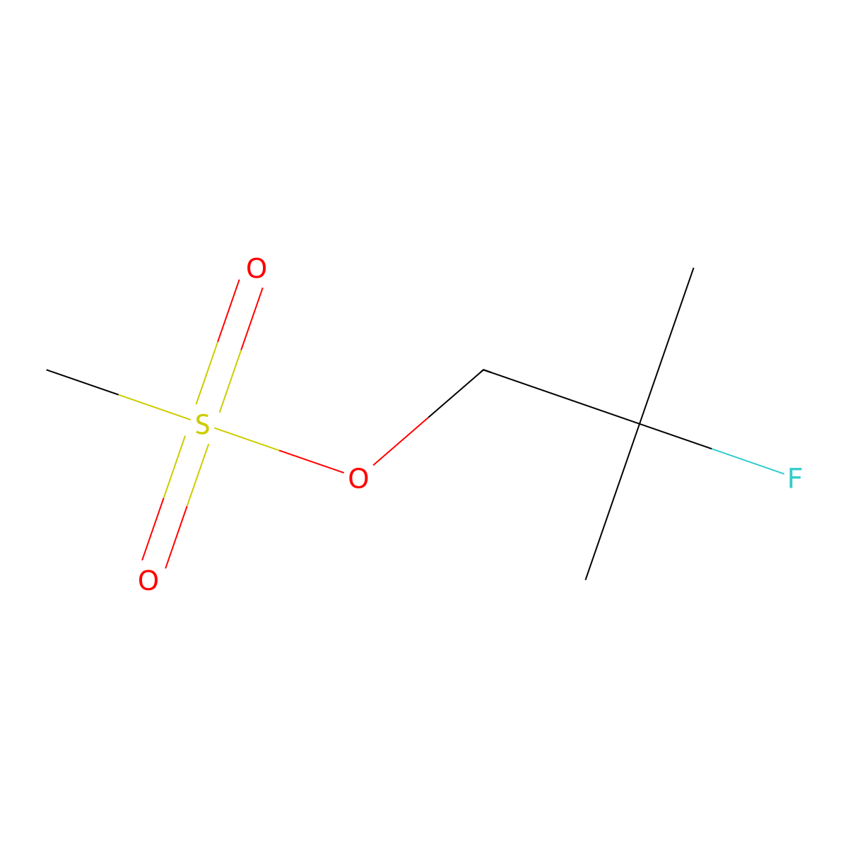 2-Fluoro-2-methylpropyl methanesulfonate molecular structure, CAS 2274187-27-6
