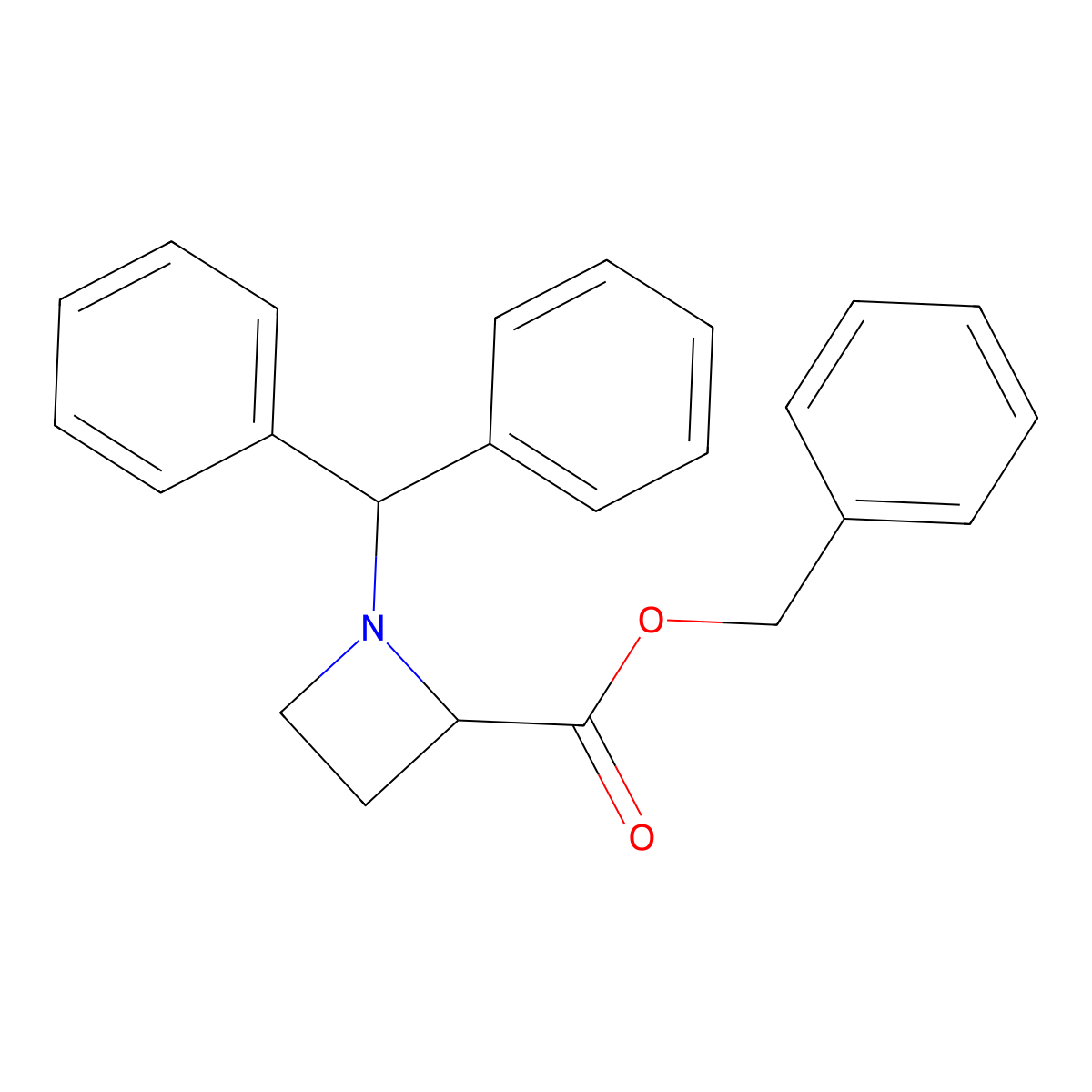 Benzyl N-Diphenylmethyl-2-azetidinecarboxylate molecular structure, CAS 22742-42-3