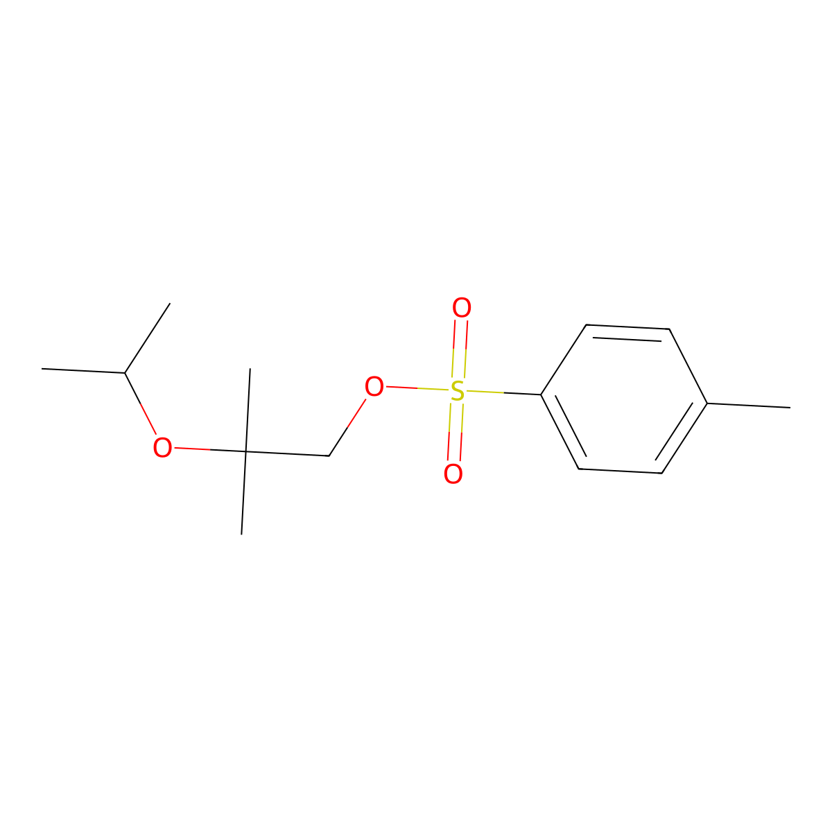 2-Methyl-2-(propan-2-yloxy)propyl 4-methylbenzene-1-sulfonate molecular structure, CAS 2274222-39-6