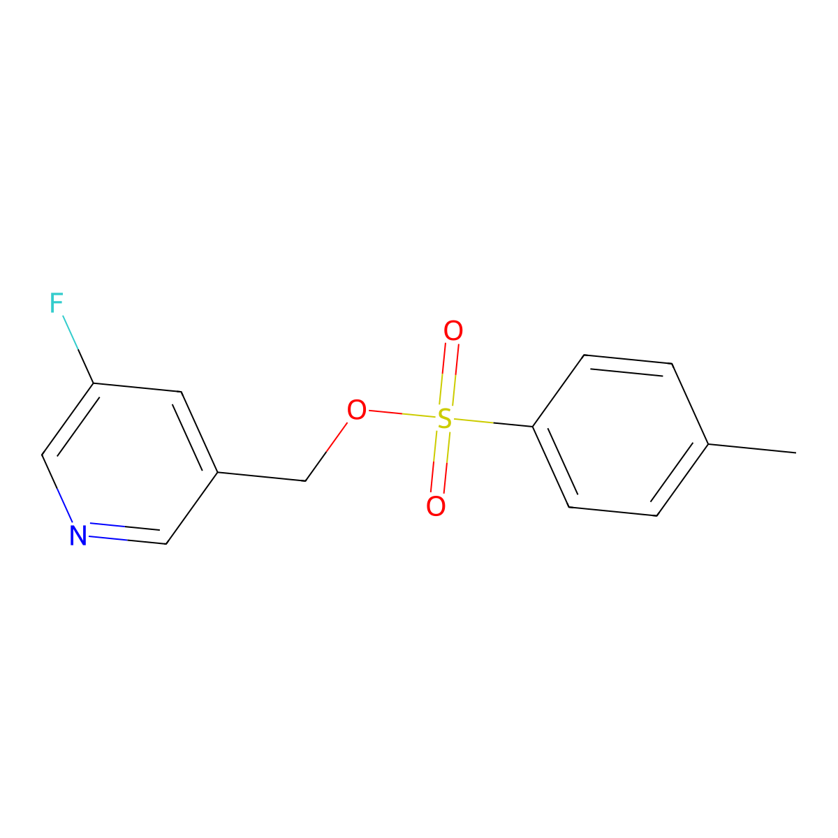 (5-Fluoropyridin-3-yl)methyl 4-methylbenzene-1-sulfonate molecular structure, CAS 2274233-03-1