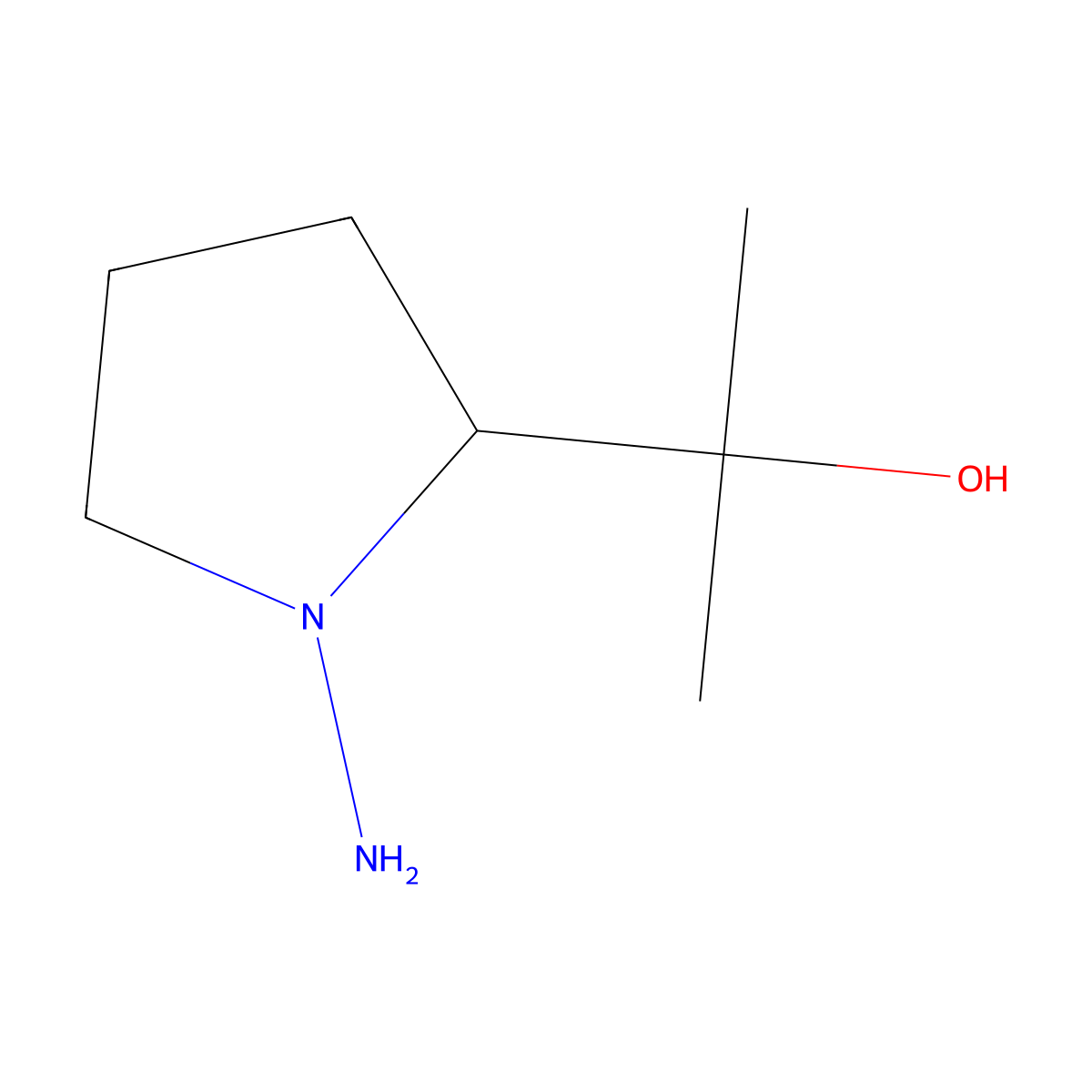 2-(1-Aminopyrrolidin-2-yl)propan-2-ol molecular structure, CAS 2274286-21-2
