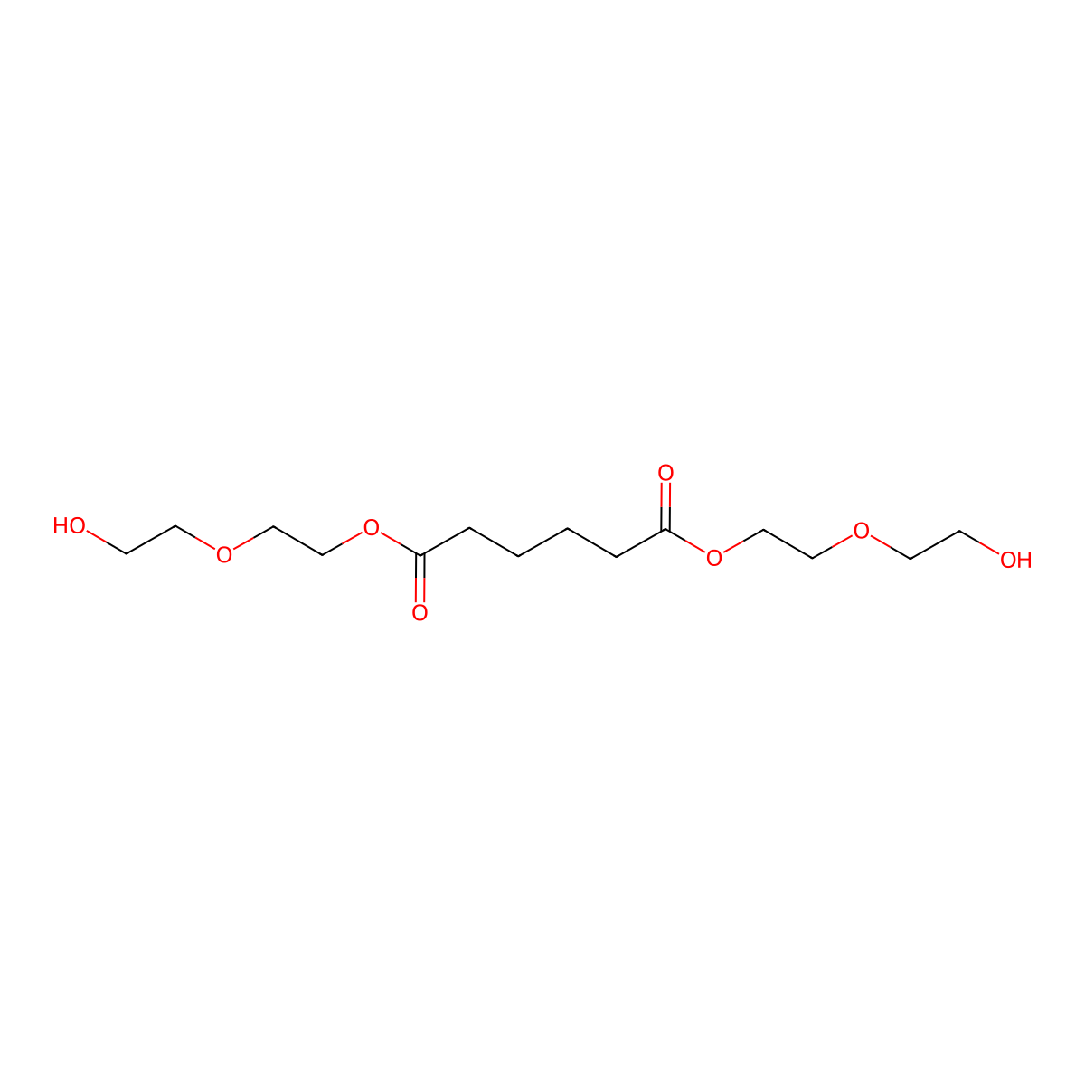 Bis[2-(2-hydroxyethoxy)ethyl] hexanedioate molecular structure, CAS 22743-35-7