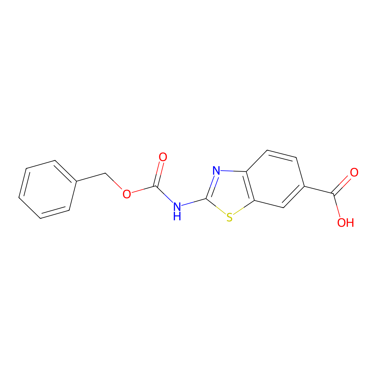 2-{[(Benzyloxy)carbonyl]amino}-1,3-benzothiazole-6-carboxylic acid molecular structure, CAS 2274342-41-3