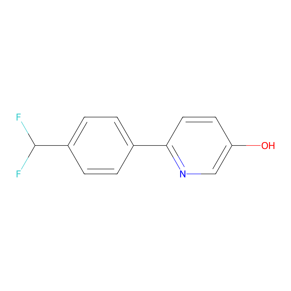 6-[4-(Difluoromethyl)phenyl]-3-pyridinol molecular structure, CAS 2274379-42-7
