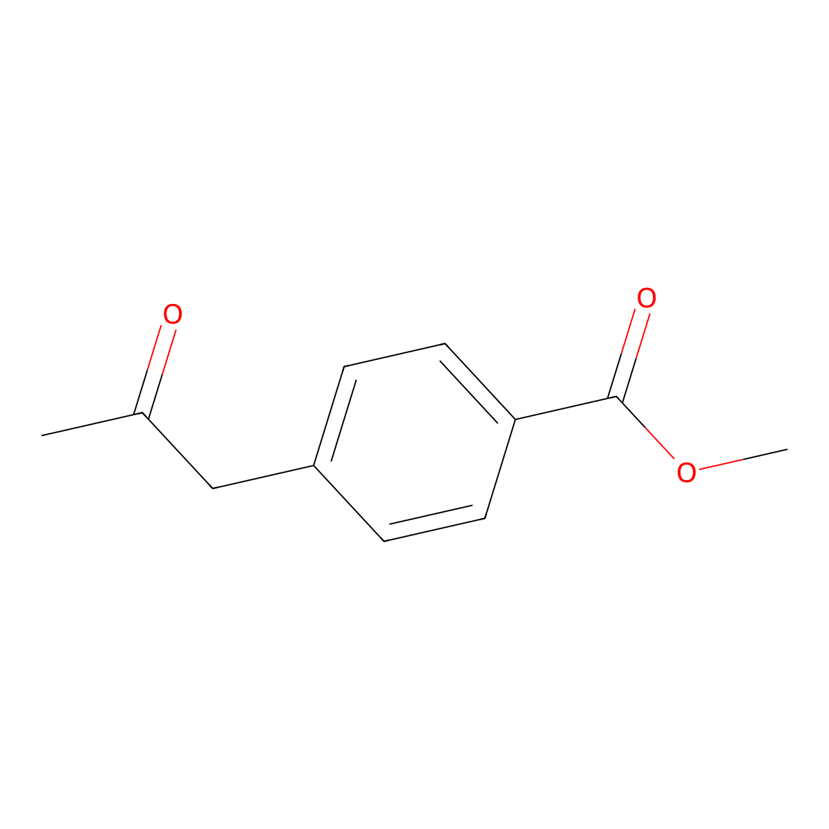 Methyl 4-(2-oxopropyl)benzoate molecular structure, CAS 22744-50-9