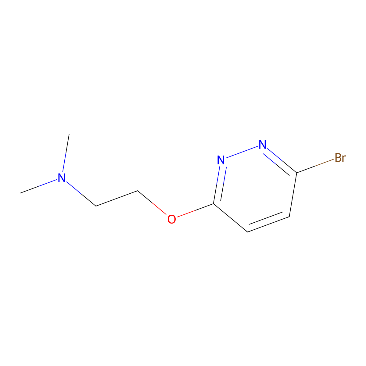 Ethanamine, 2-[(6-bromo-3-pyridazinyl)oxy]-N,N-dimethyl- molecular structure, CAS 2274431-45-5
