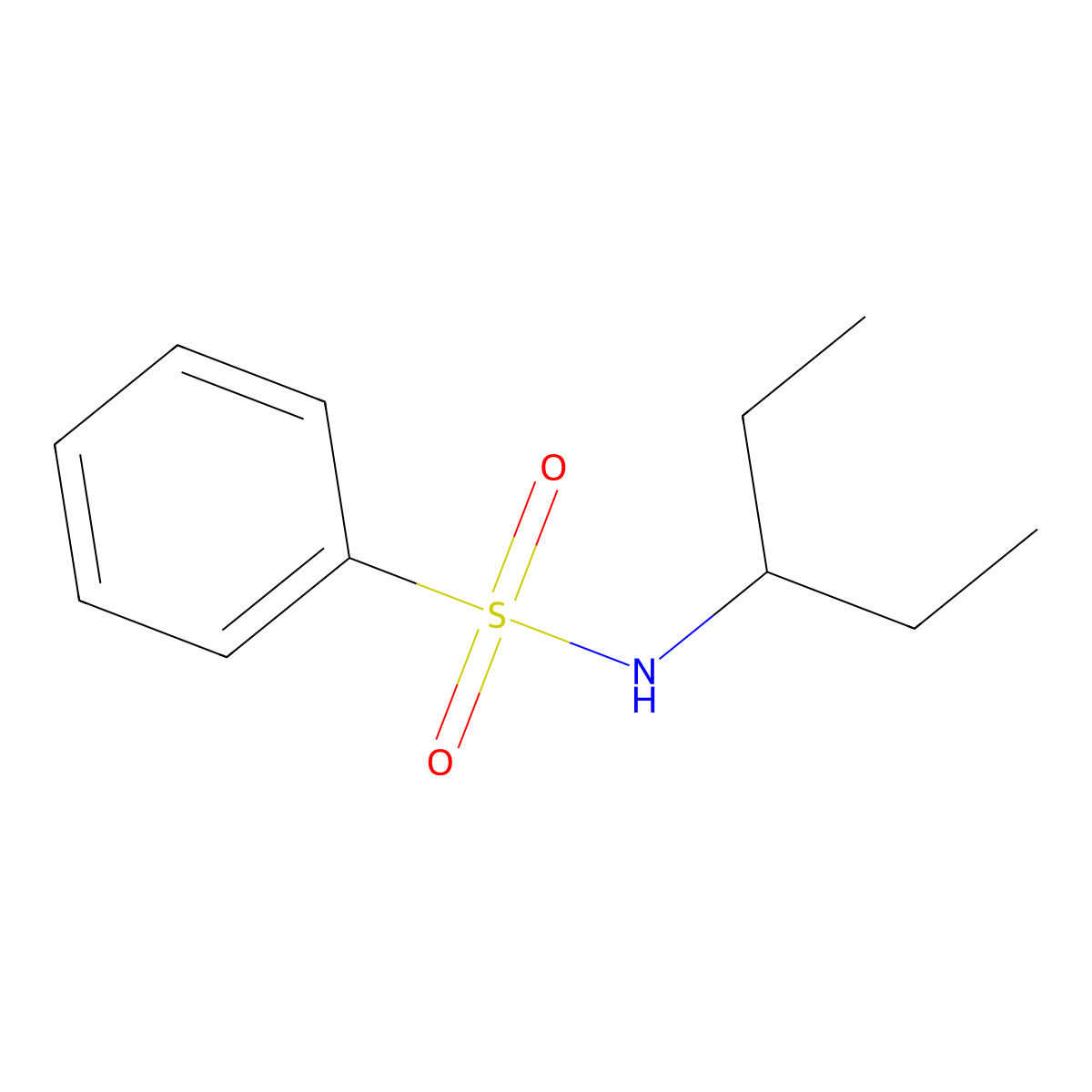 N-pentan-3-ylbenzenesulfonamide molecular structure, CAS 22745-20-6
