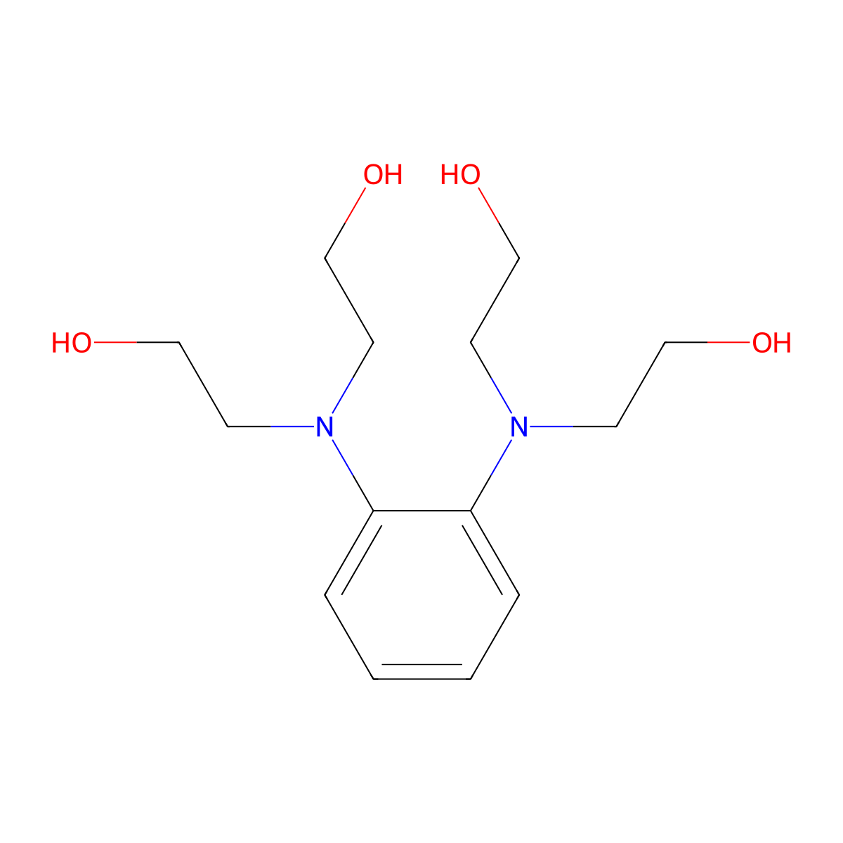 2,2',2'',2'''-(Benzene-1,2-diyldinitrilo)tetraethanol molecular structure, CAS 22745-71-7