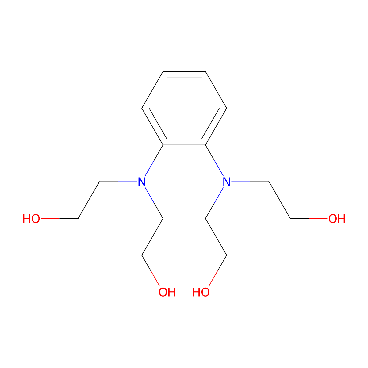 2,2',2'',2'''-(Benzene-1,2-diyldinitrilo)tetraethanol molecular structure, CAS 22745-71-7