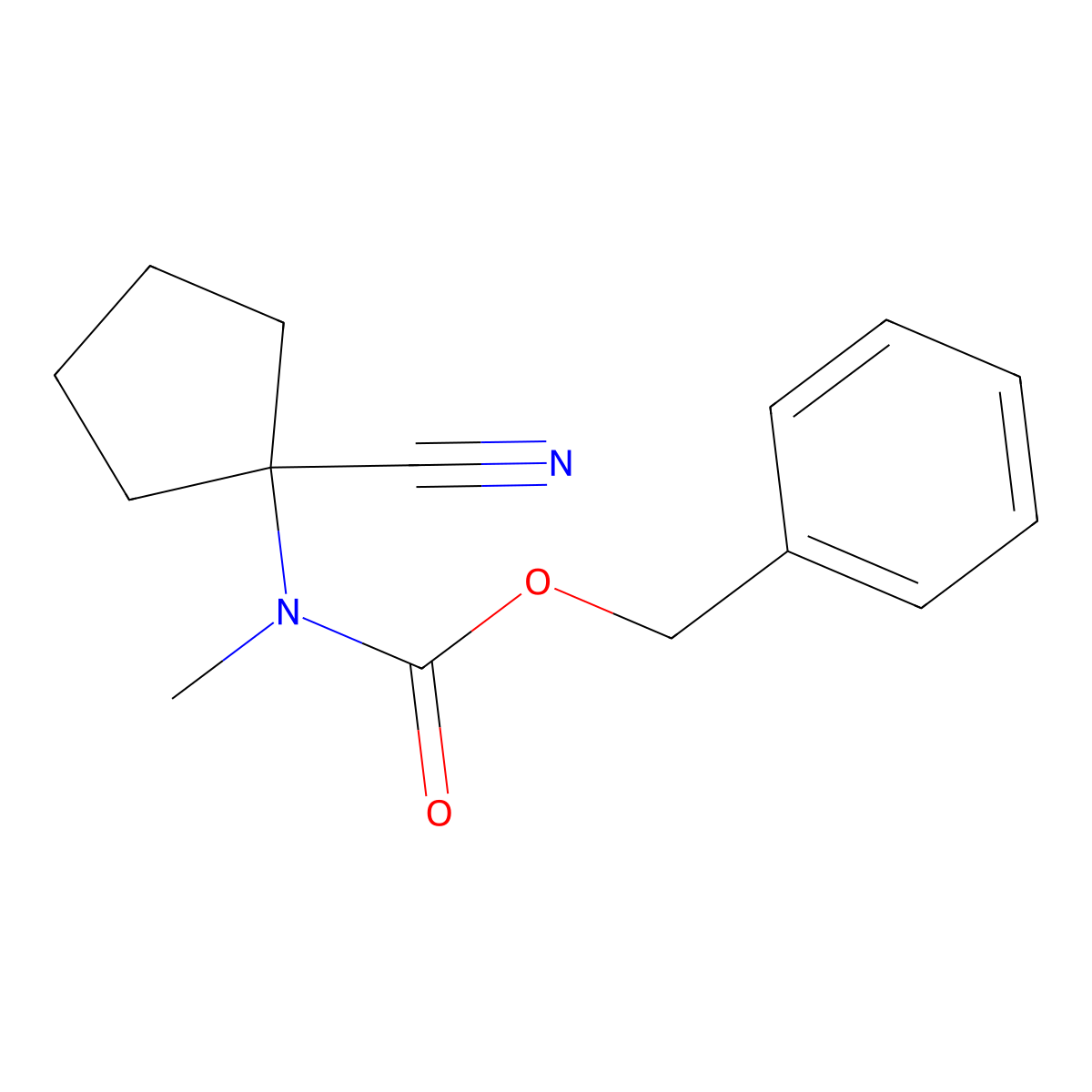 benzyl N-(1-cyanocyclopentyl)-N-methylcarbamate molecular structure, CAS 2274542-77-5