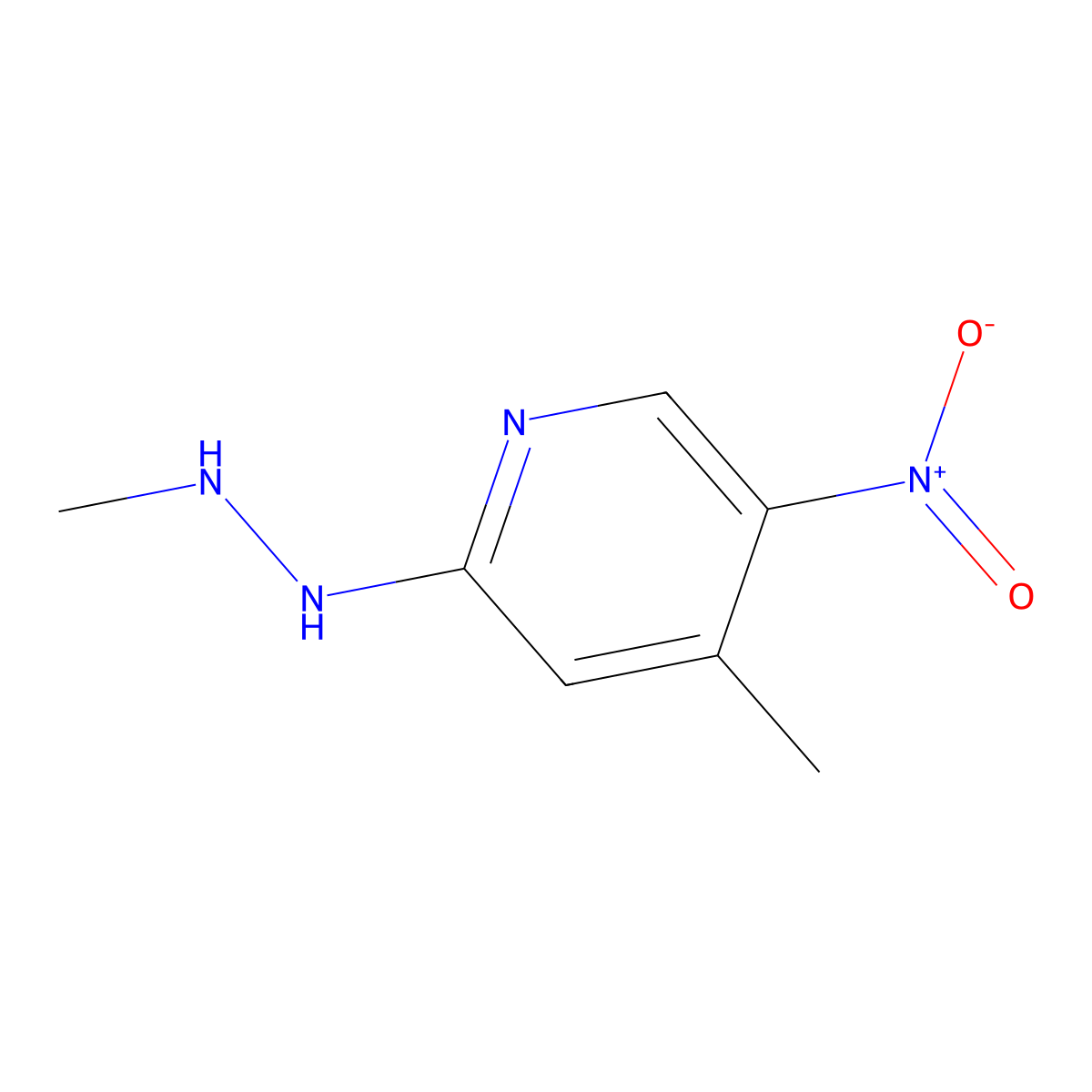 4-Methyl-2-(2-methylhydrazinyl)-5-nitropyridine molecular structure, CAS 2274551-12-9