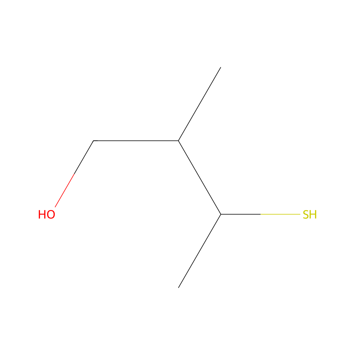 3-Mercapto-2-methyl-1-butanol molecular structure, CAS 227456-33-9