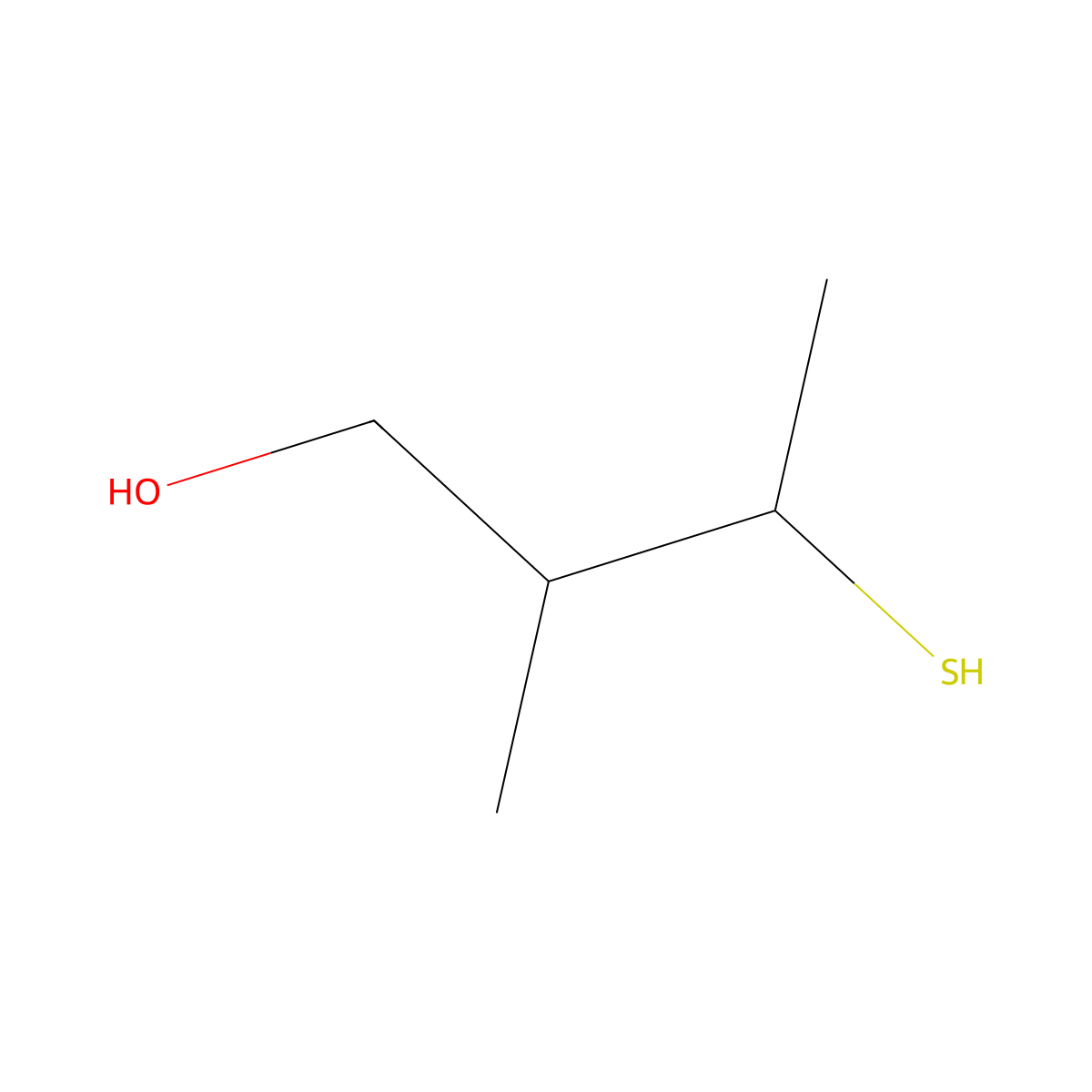 3-Mercapto-2-methyl-1-butanol molecular structure, CAS 227456-33-9
