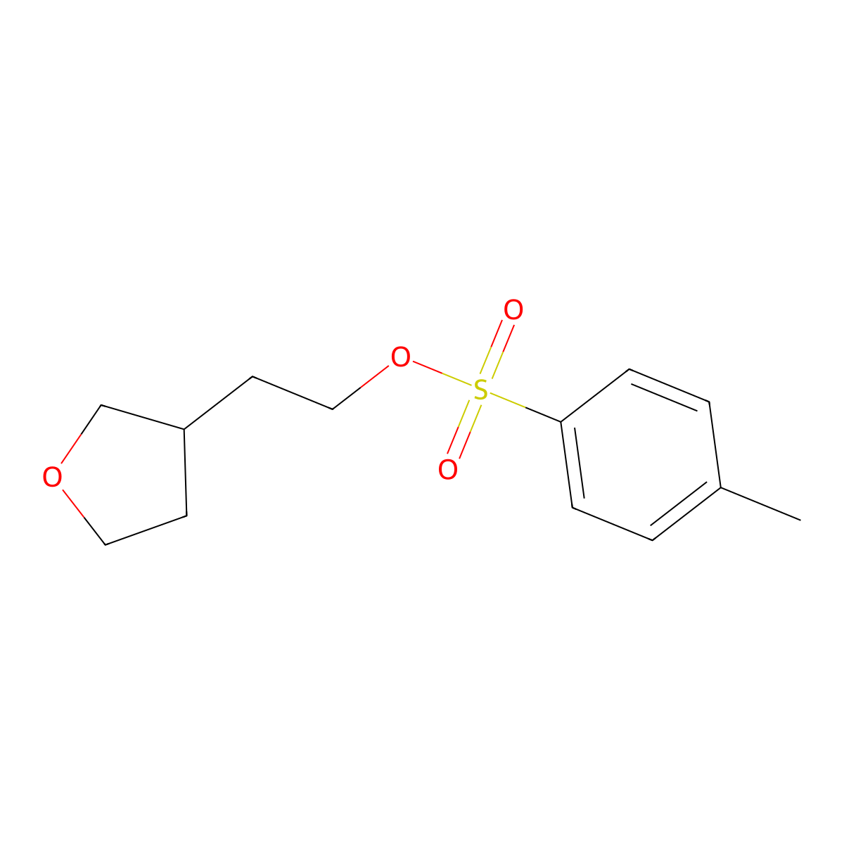 2-(Oxolan-3-yl)ethyl 4-methylbenzene-1-sulfonate molecular structure, CAS 2274601-26-0