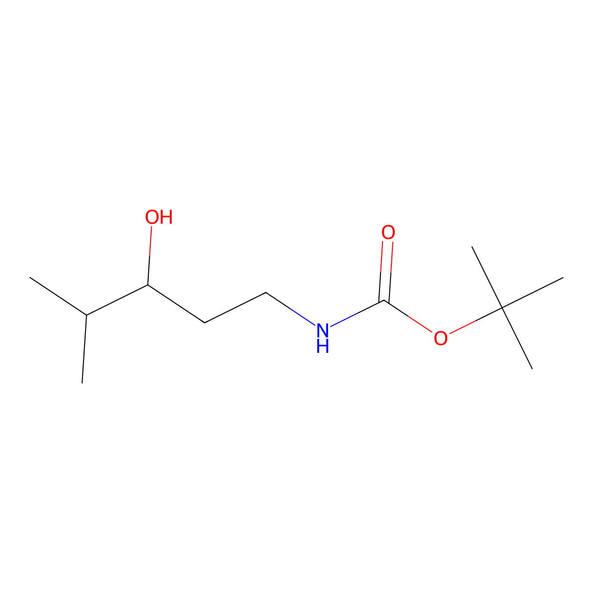 tert-butyl N-(3-hydroxy-4-methylpentyl)carbamate molecular structure, CAS 2274653-90-4
