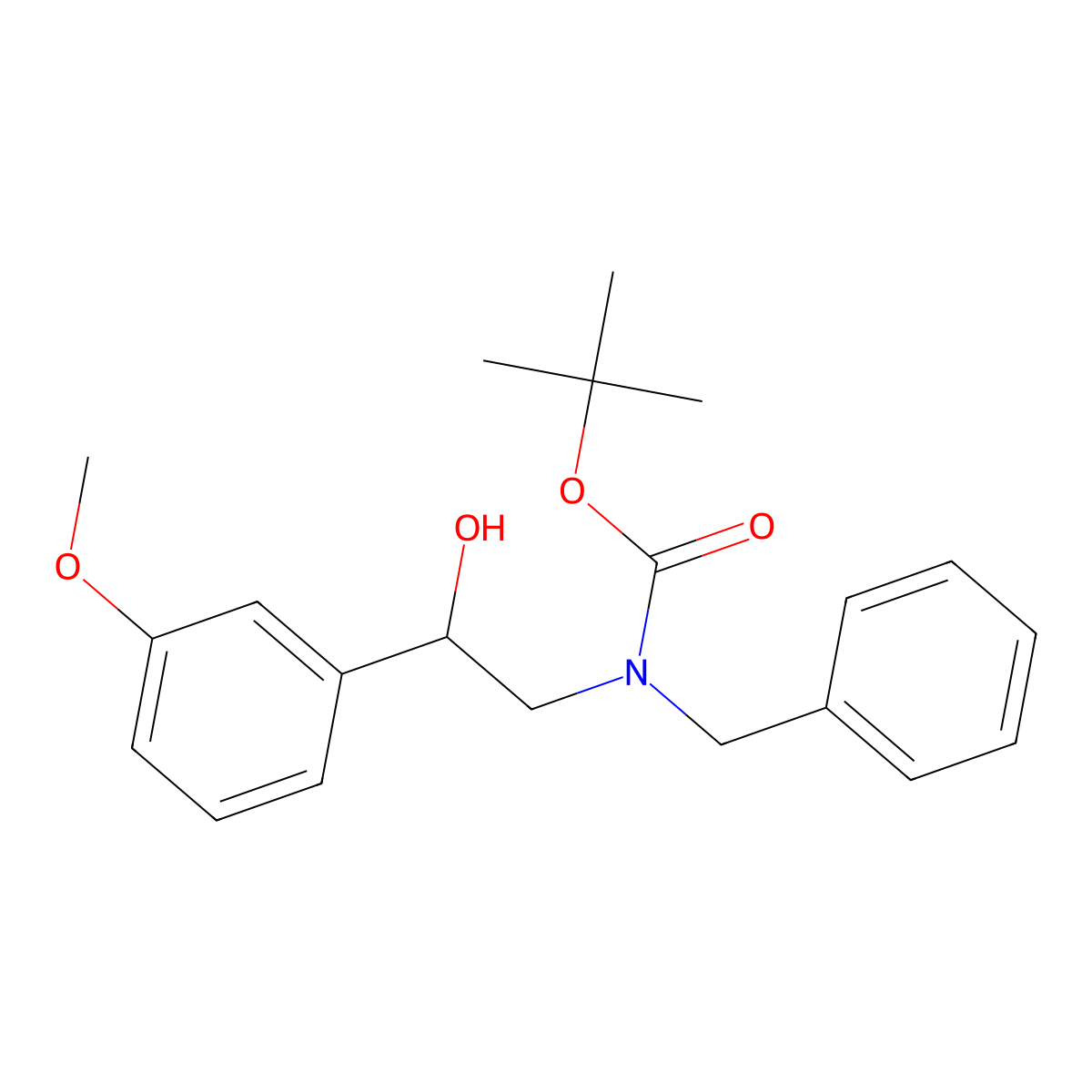tert-butyl N-benzyl-N-[2-hydroxy-2-(3-methoxyphenyl)ethyl]carbamate molecular structure, CAS 2274661-57-1