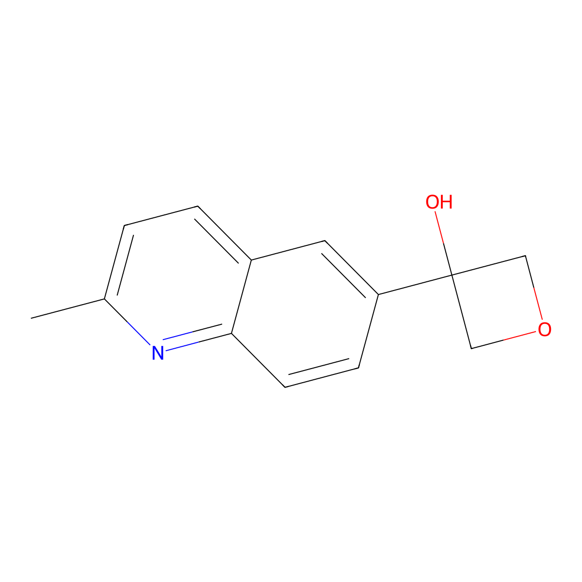 3-(2-Methylquinolin-6-yl)oxetan-3-ol molecular structure, CAS 2274702-82-6