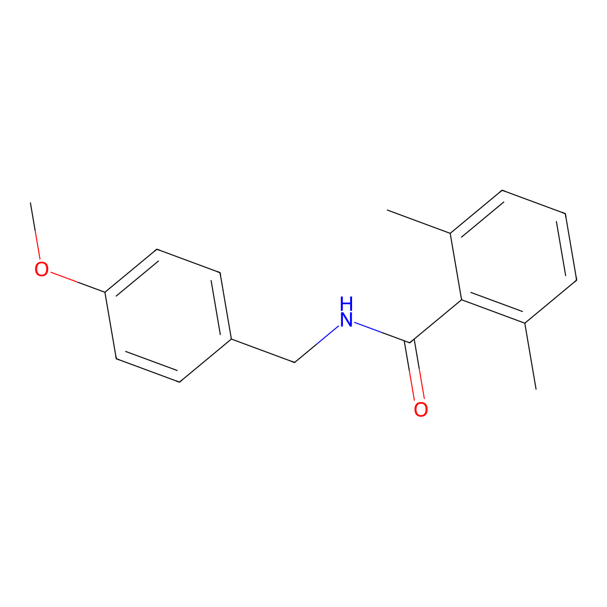 N-[(4-methoxyphenyl)methyl]-2,6-dimethylbenzamide molecular structure, CAS 227471-64-9