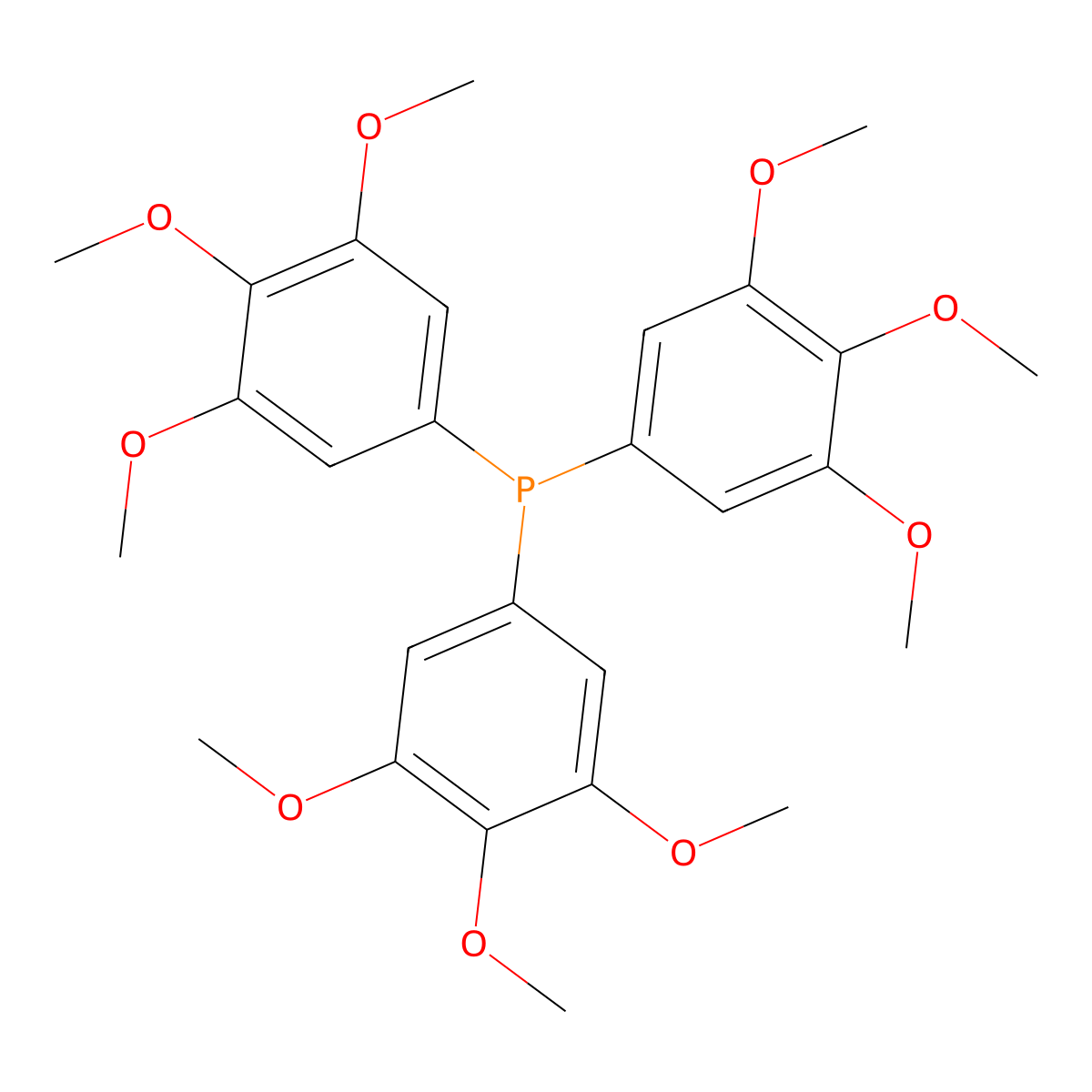 Tris(3,4,5-trimethoxyphenyl)phosphine molecular structure, CAS 227472-09-5