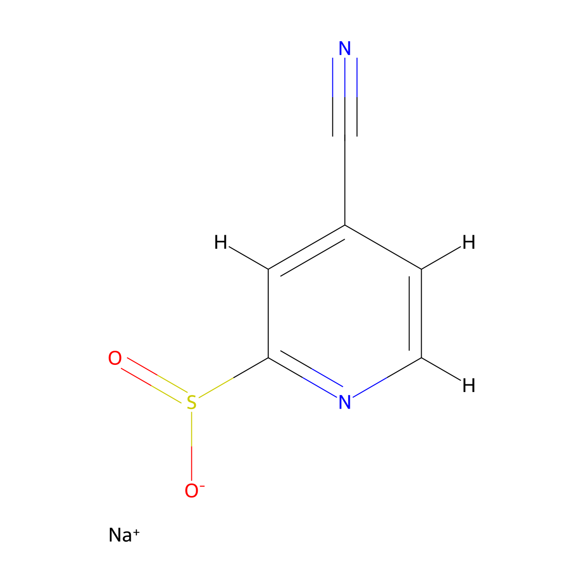Sodium 4-cyanopyridine-2-sulfinate molecular structure, CAS 2274738-39-3