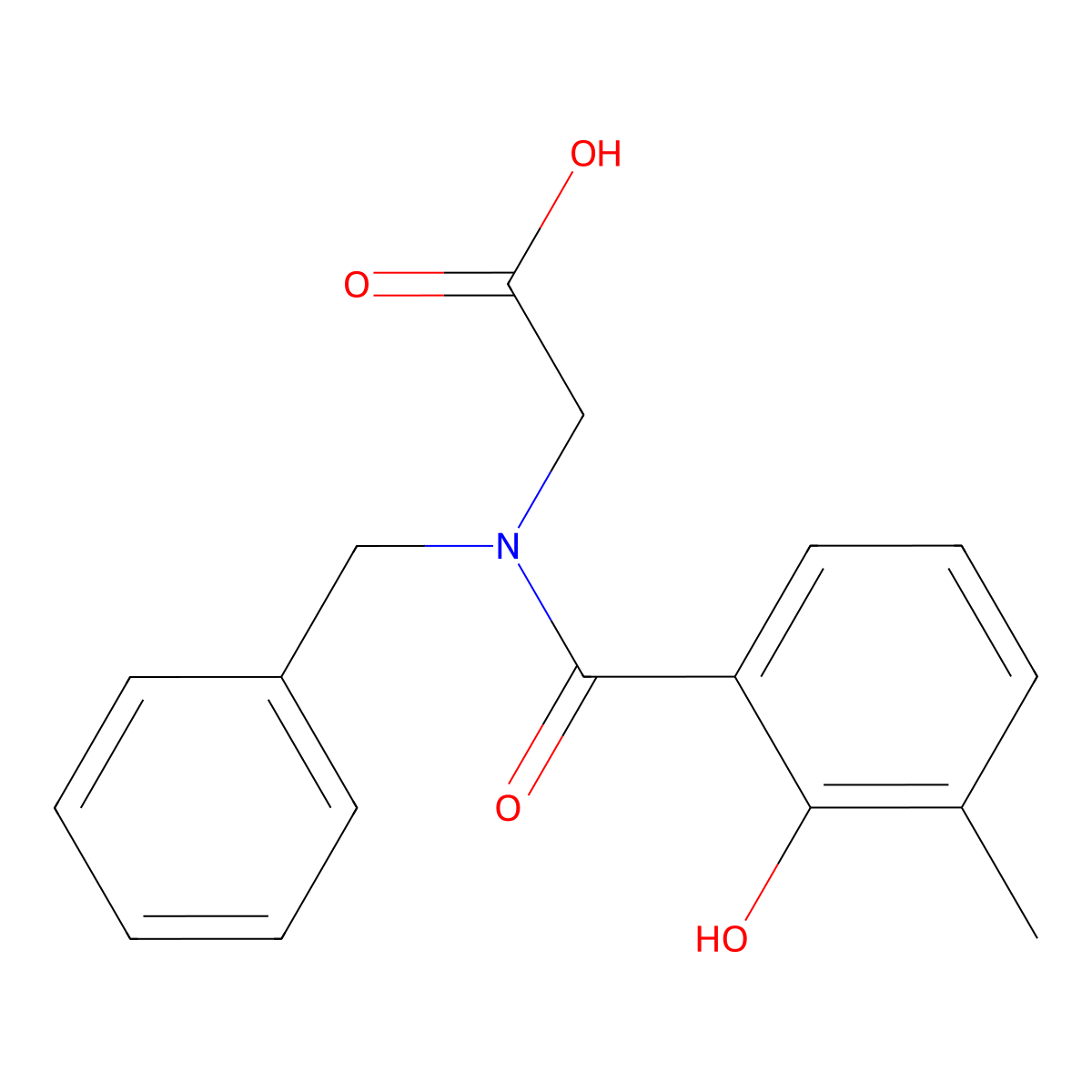 2-[N-benzyl-1-(2-hydroxy-3-methylphenyl)formamido]acetic acid molecular structure, CAS 2274754-19-5