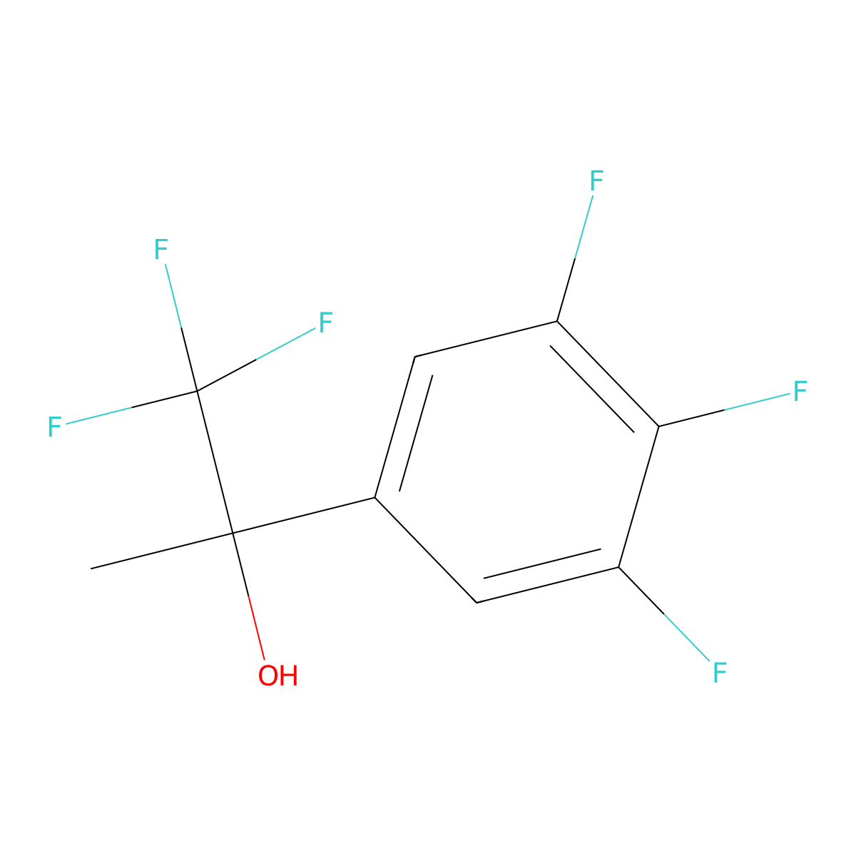 1,1,1-Trifluoro-2-(3,4,5-trifluorophenyl)propan-2-ol molecular structure, CAS 2274769-04-7
