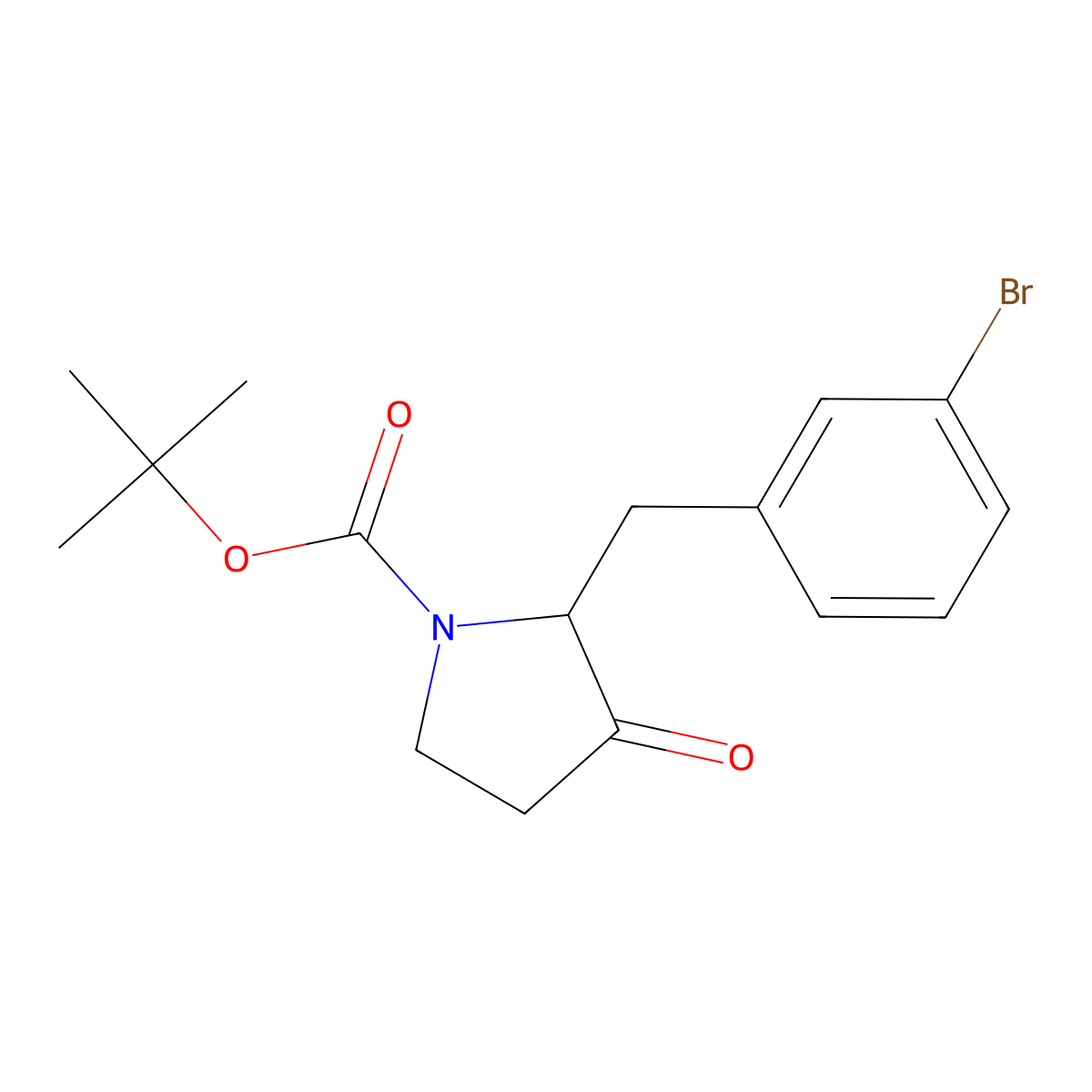 1-Boc-2-(3-bromobenzyl)-3-pyrrolidinone molecular structure, CAS 2274804-31-6
