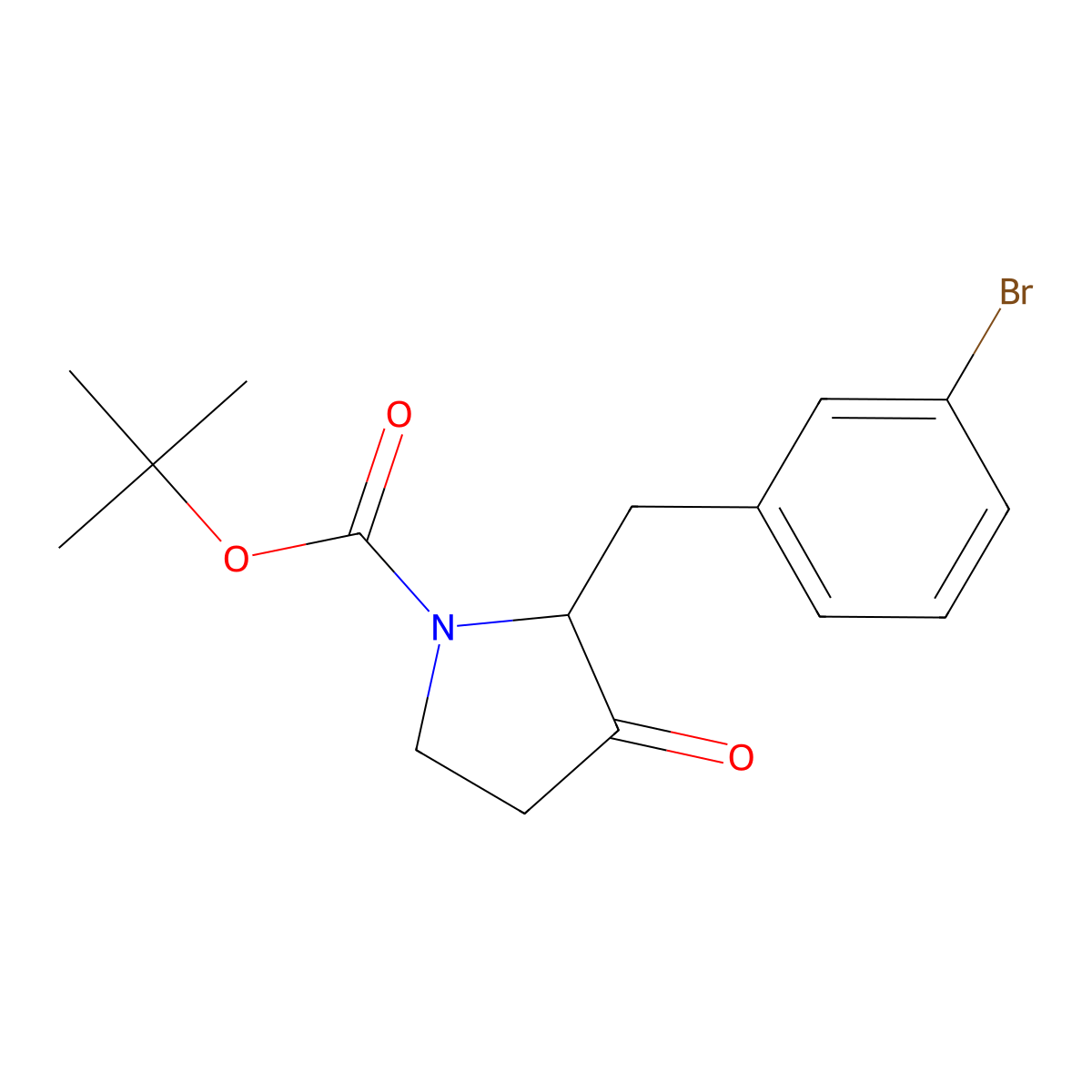 1-Boc-2-(3-bromobenzyl)-3-pyrrolidinone molecular structure, CAS 2274804-31-6