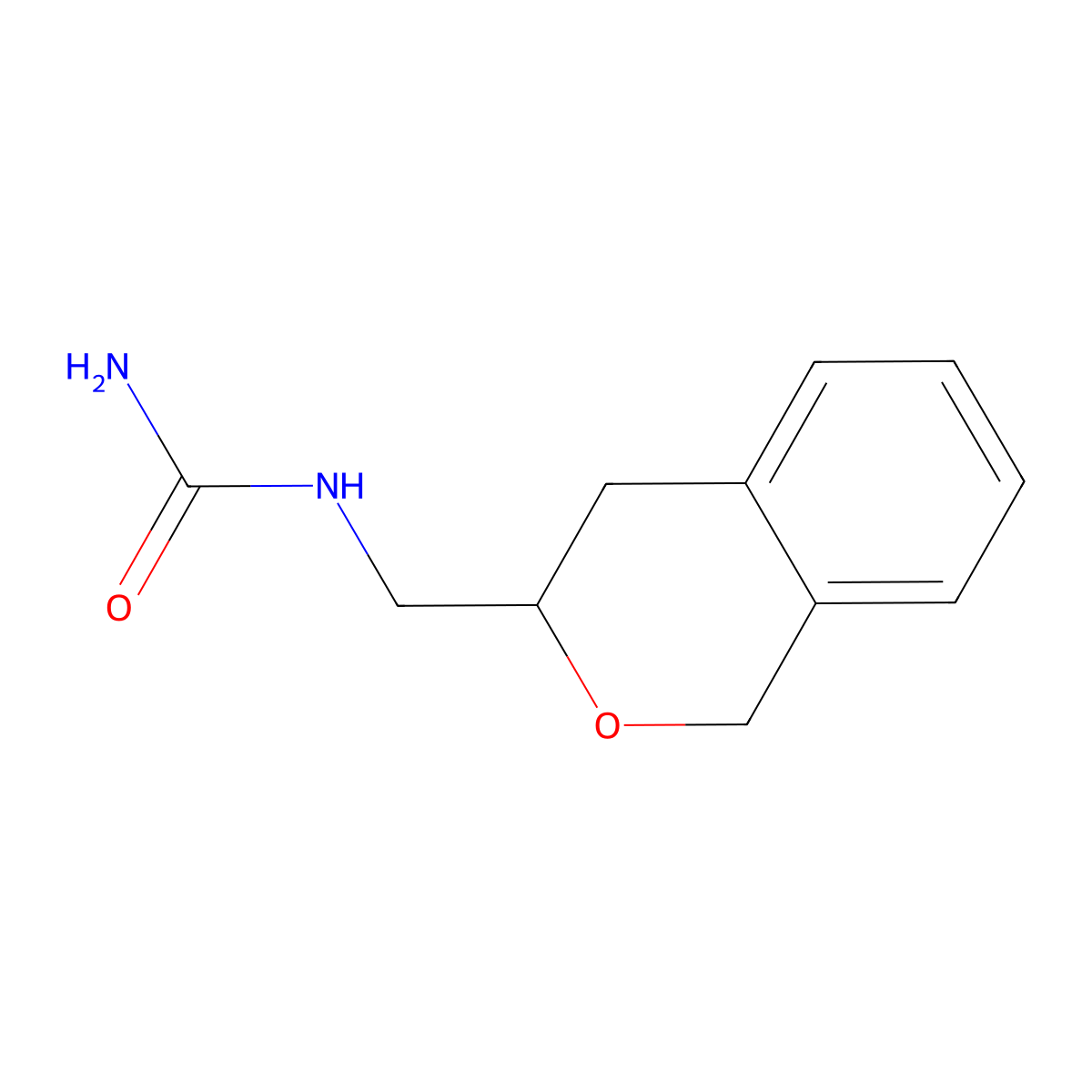 [(3,4-dihydro-1H-2-benzopyran-3-yl)methyl]urea molecular structure, CAS 2274834-91-0