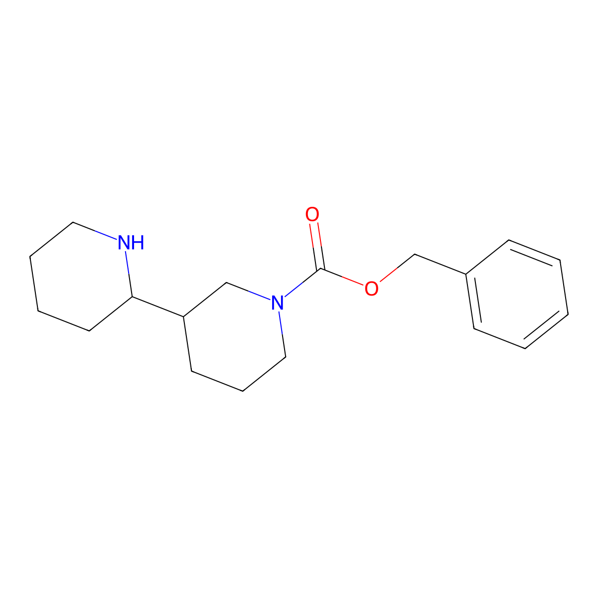 Benzyl 3-(piperidin-2-yl)piperidine-1-carboxylate molecular structure, CAS 2274835-81-1