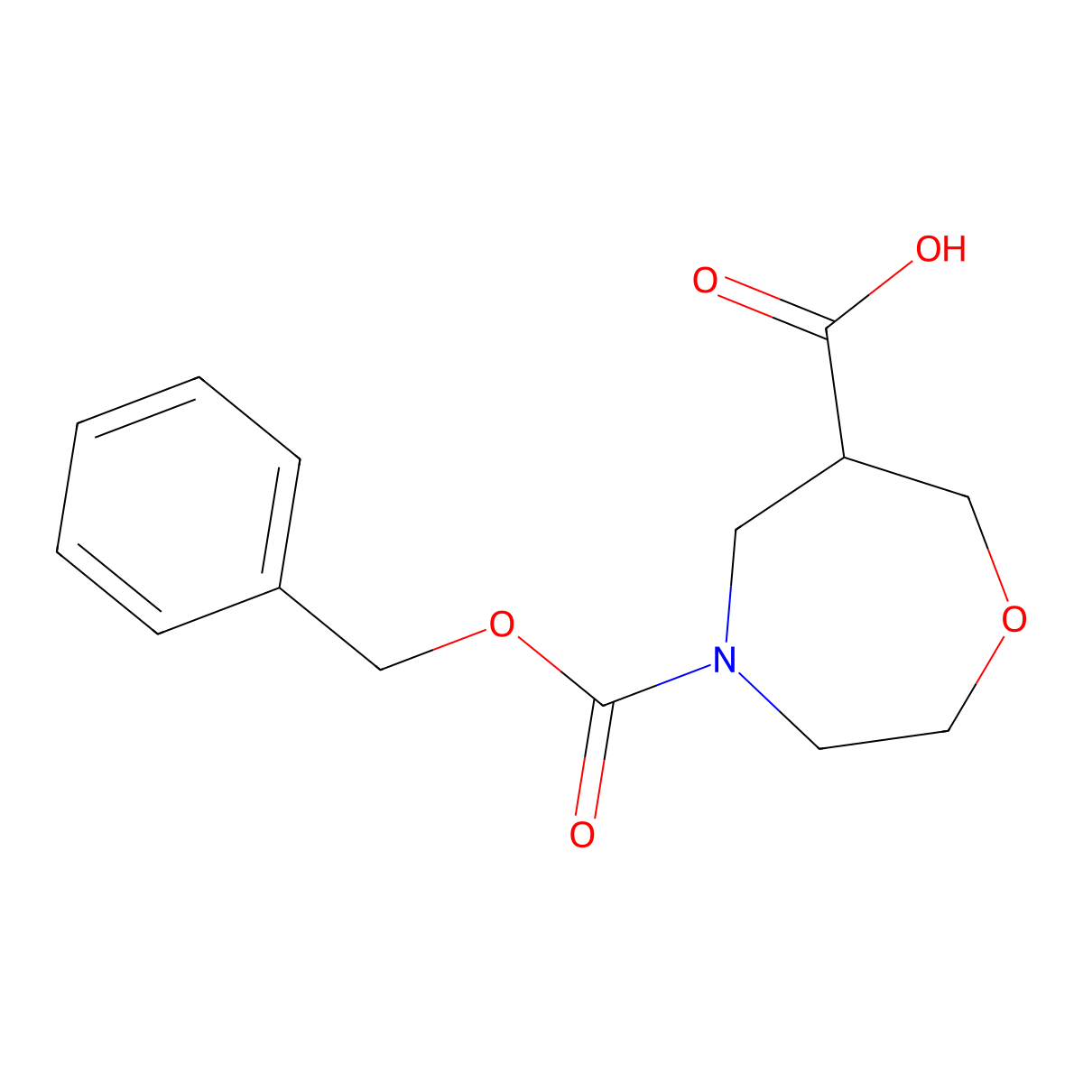 4-[(Benzyloxy)carbonyl]-1,4-oxazepane-6-carboxylic acid molecular structure, CAS 2274841-37-9