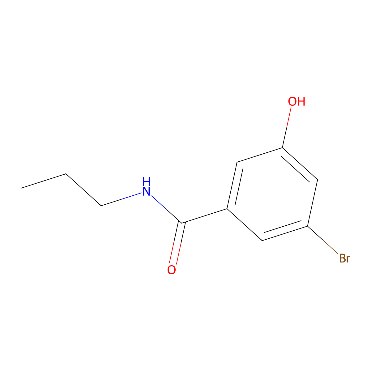 3-bromo-5-hydroxy-N-propylbenzamide molecular structure, CAS 2274862-33-6