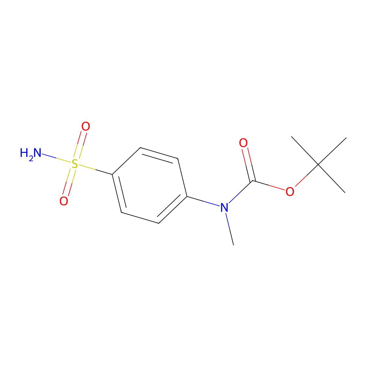 tert-butyl N-methyl-N-(4-sulfamoylphenyl)carbamate molecular structure, CAS 2274868-39-0
