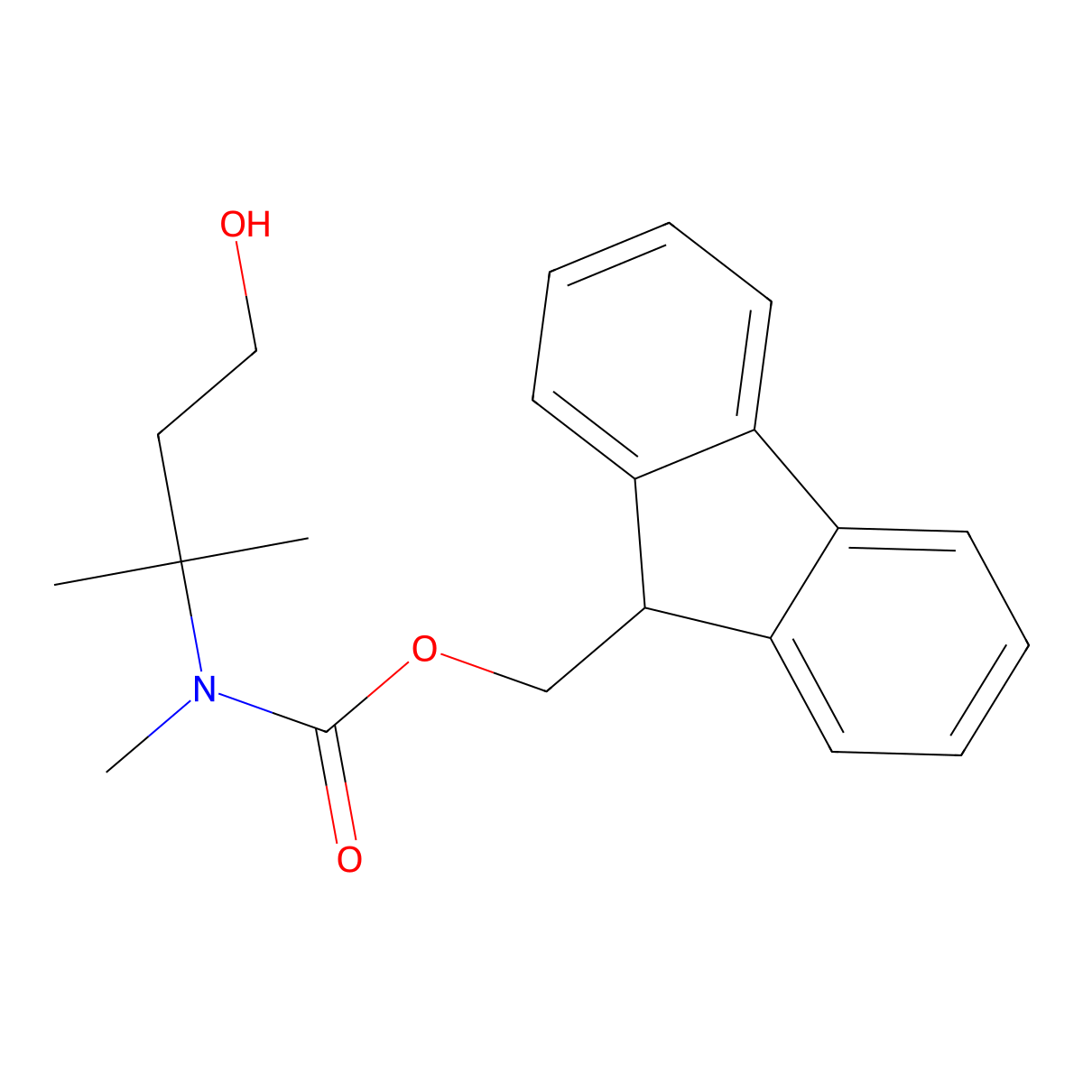 (9H-fluoren-9-yl)methyl N-(4-hydroxy-2-methylbutan-2-yl)-N-methylcarbamate molecular structure, CAS 2274880-91-8