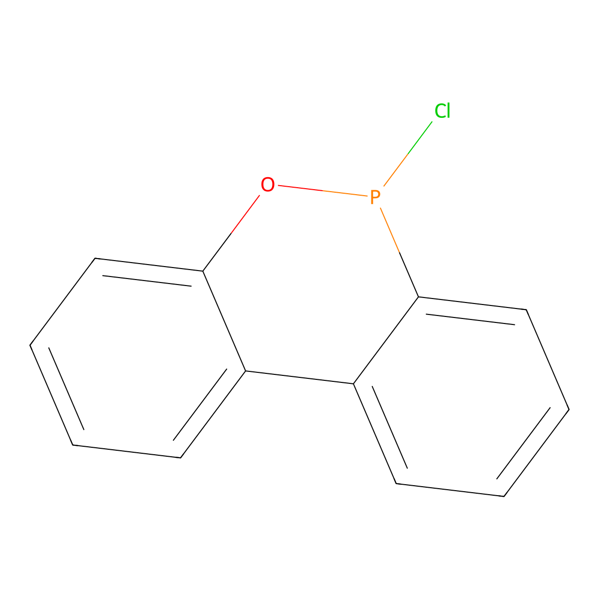 6H-Dibenz[c,e][1,2]oxaphosphorin, 6-chloro- molecular structure, CAS 22749-43-5