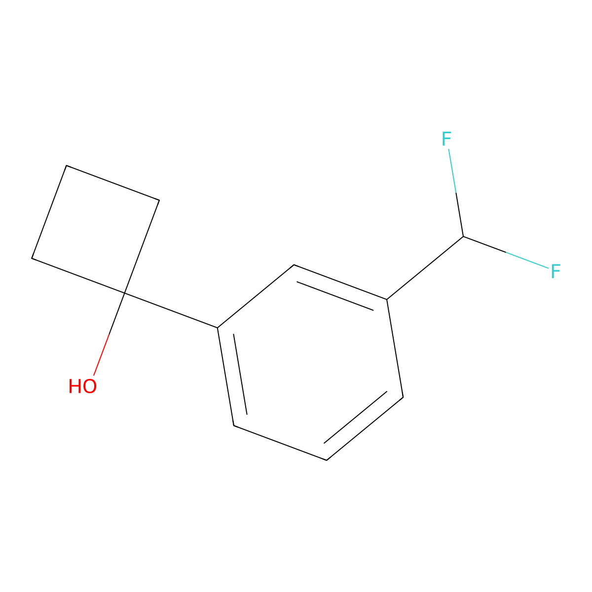 1-(3-(Difluoromethyl)phenyl)cyclobutanol molecular structure, CAS 2274996-02-8