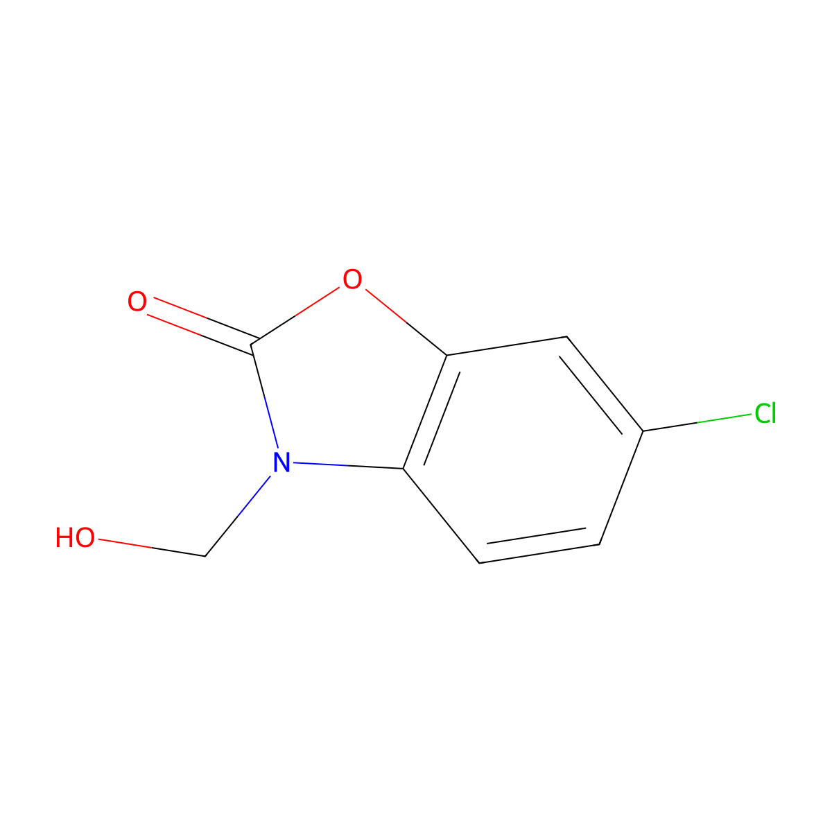 6-Chloro-3-(hydroxymethyl)-2(3H)-benzoxazolone molecular structure, CAS 2275-07-2