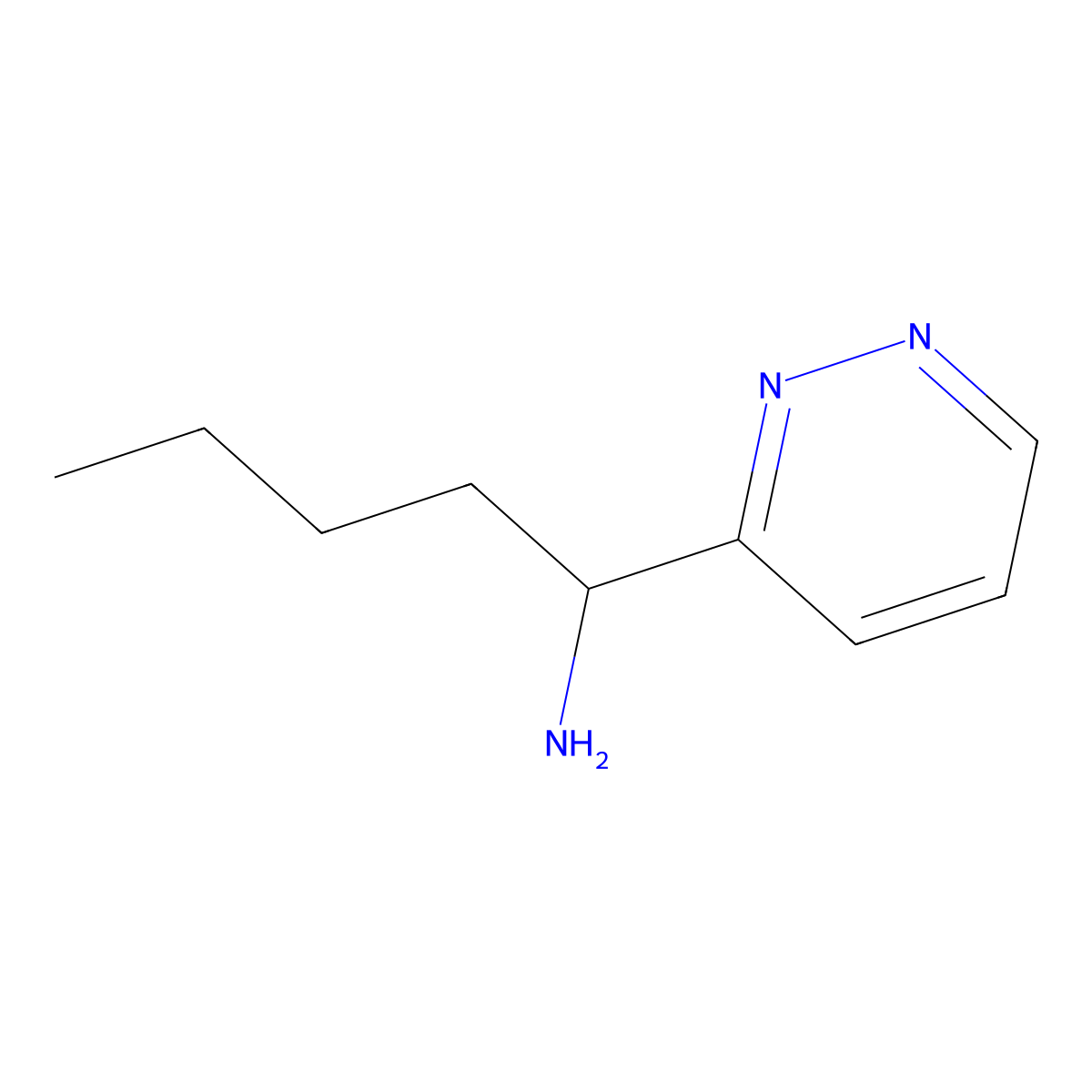 1-(Pyridazin-3-yl)pentan-1-amine molecular structure, CAS 2275056-36-3