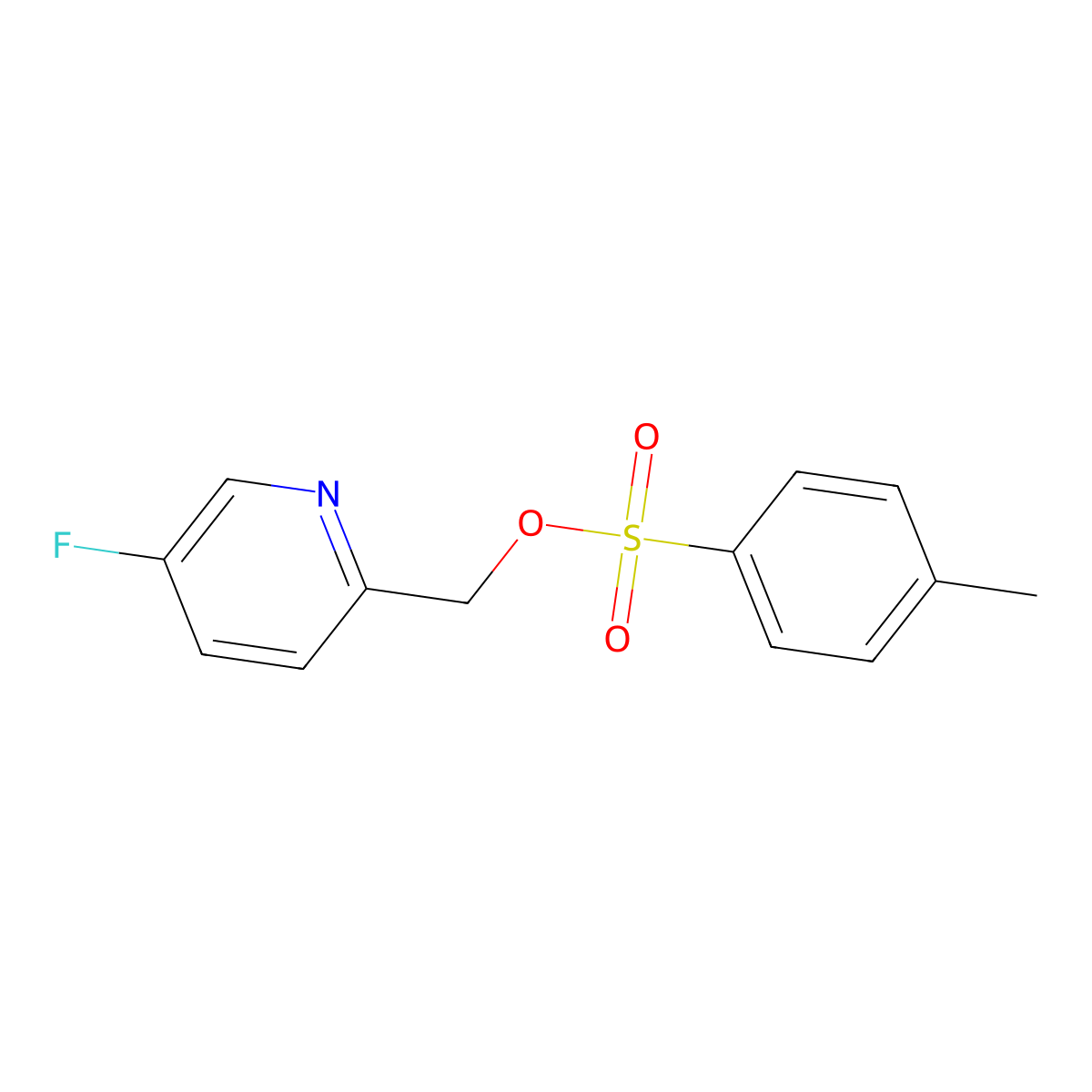 (5-Fluoropyridin-2-yl)methyl 4-methylbenzene-1-sulfonate molecular structure, CAS 2275126-92-4