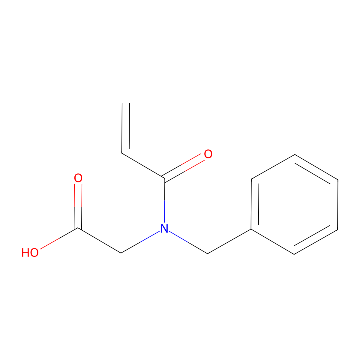 2-(N-benzylprop-2-enamido)acetic acid molecular structure, CAS 2275156-23-3