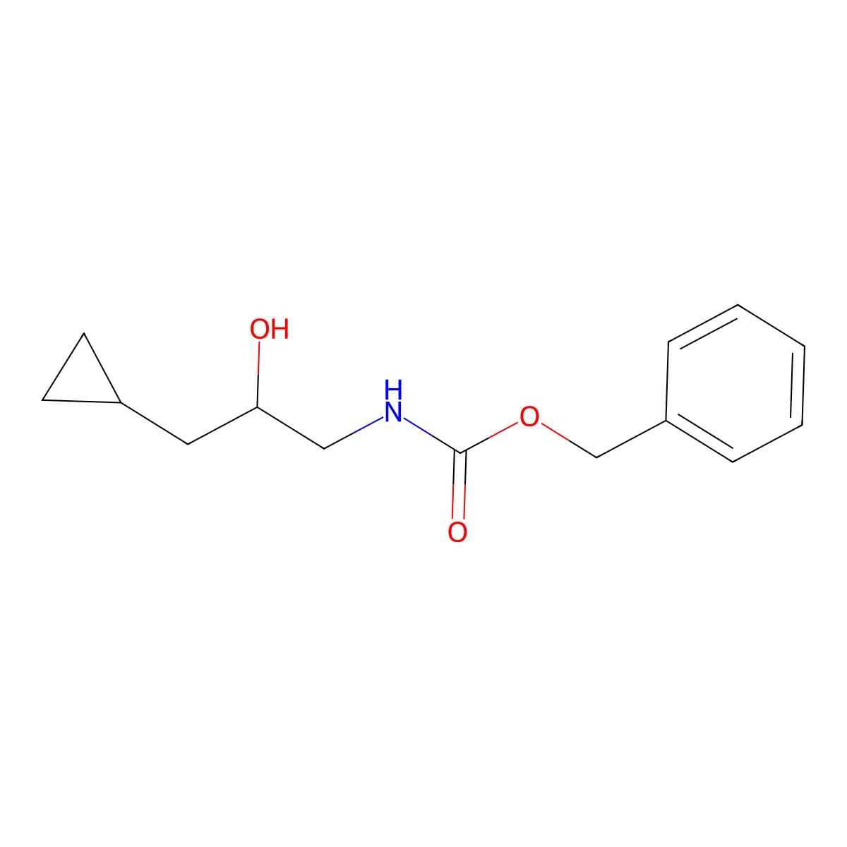 benzyl N-(3-cyclopropyl-2-hydroxypropyl)carbamate molecular structure, CAS 2275183-06-5
