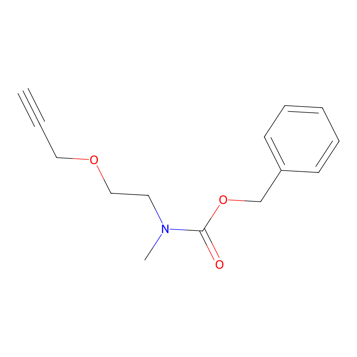 benzyl N-methyl-N-[2-(prop-2-yn-1-yloxy)ethyl]carbamate molecular structure, CAS 2275210-69-8