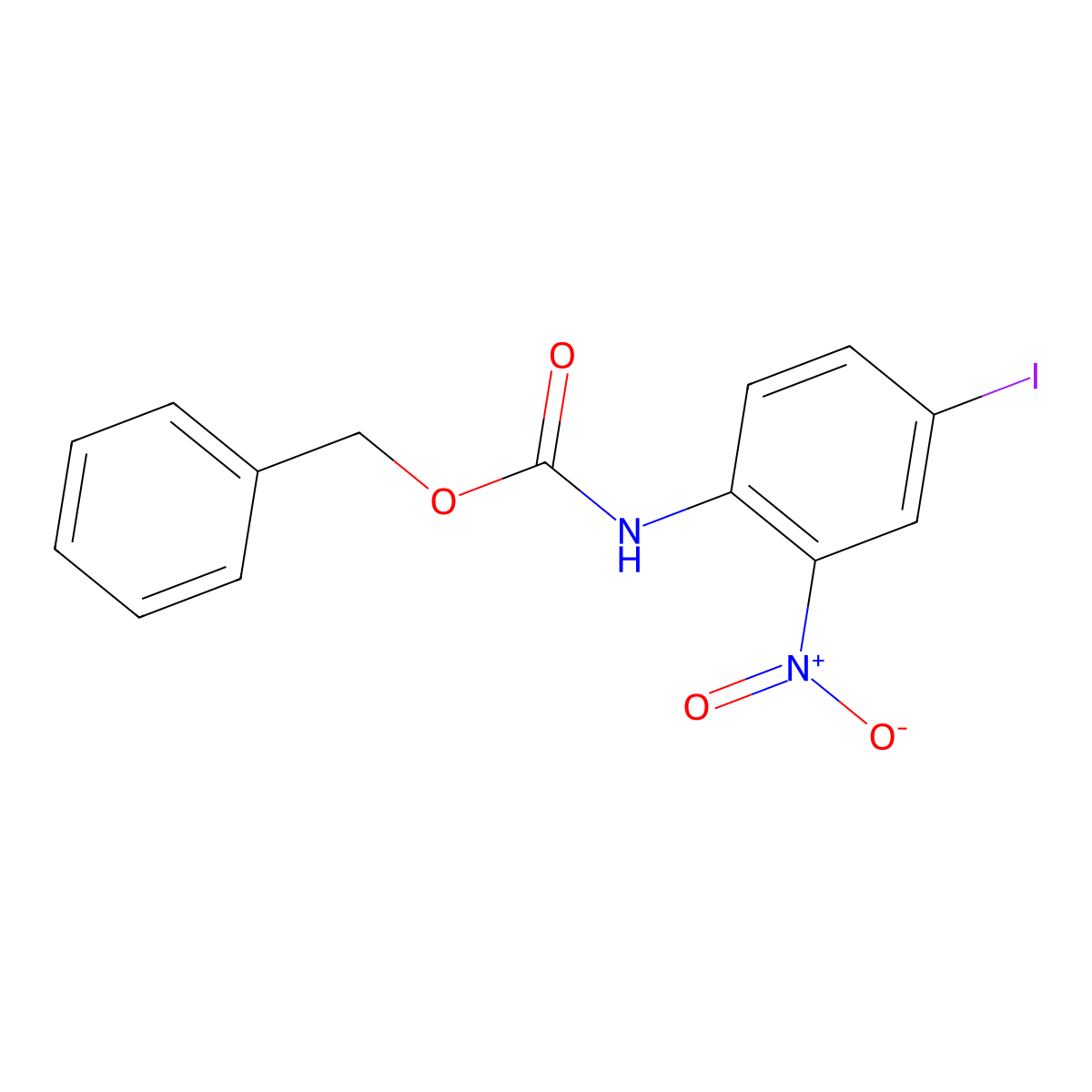 benzyl N-(4-iodo-2-nitrophenyl)carbamate molecular structure, CAS 2275235-44-2