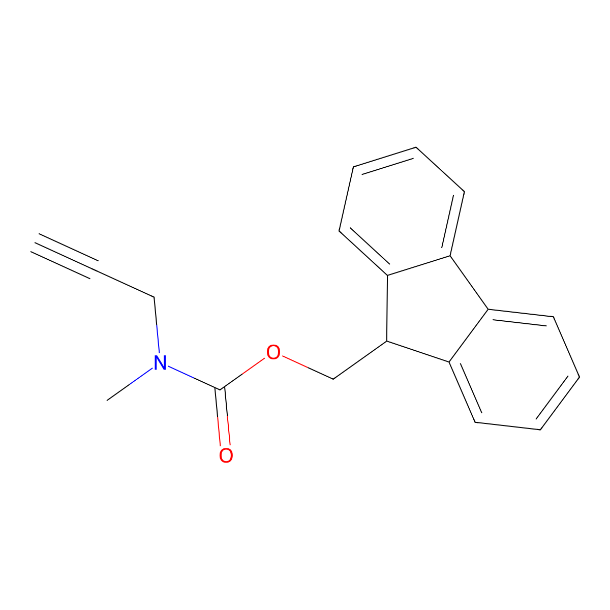 (9H-fluoren-9-yl)methyl N-methyl-N-(prop-2-yn-1-yl)carbamate molecular structure, CAS 2275246-39-2
